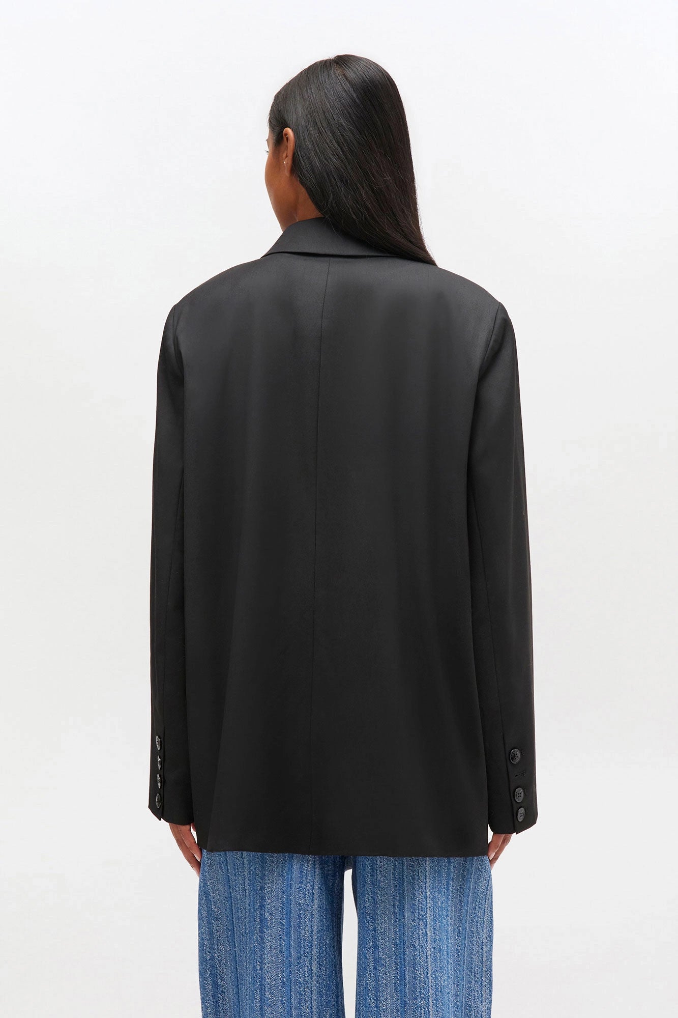 Double-breasted Wool Blazer Jackets & Coats Ganni