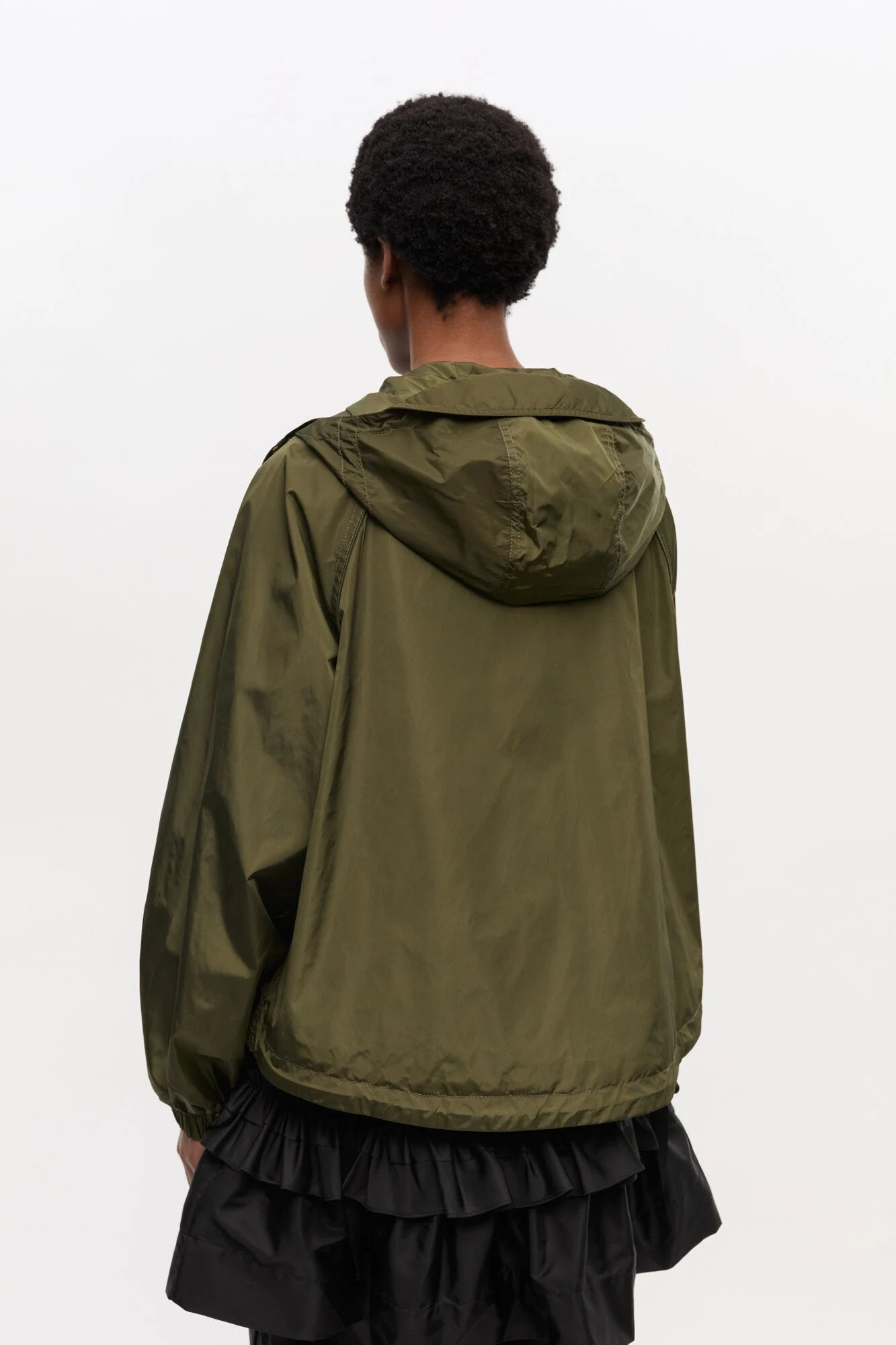 Green Nylon Jacket Jackets &amp; Coats Ganni