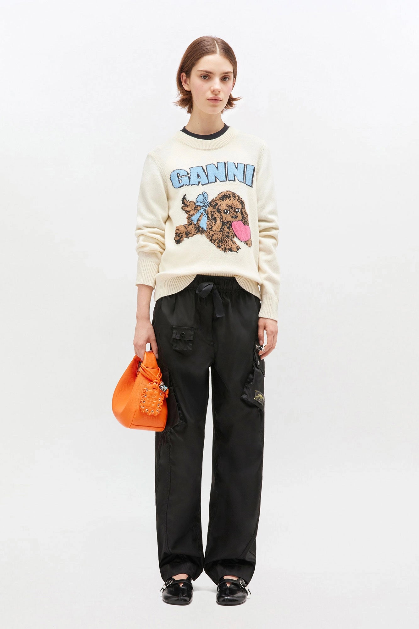 Ivory Puppy Wool Jumper Sweaters &amp; Knits Ganni