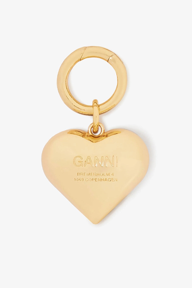 Leopard Bou Heart Charm Accessories Ganni