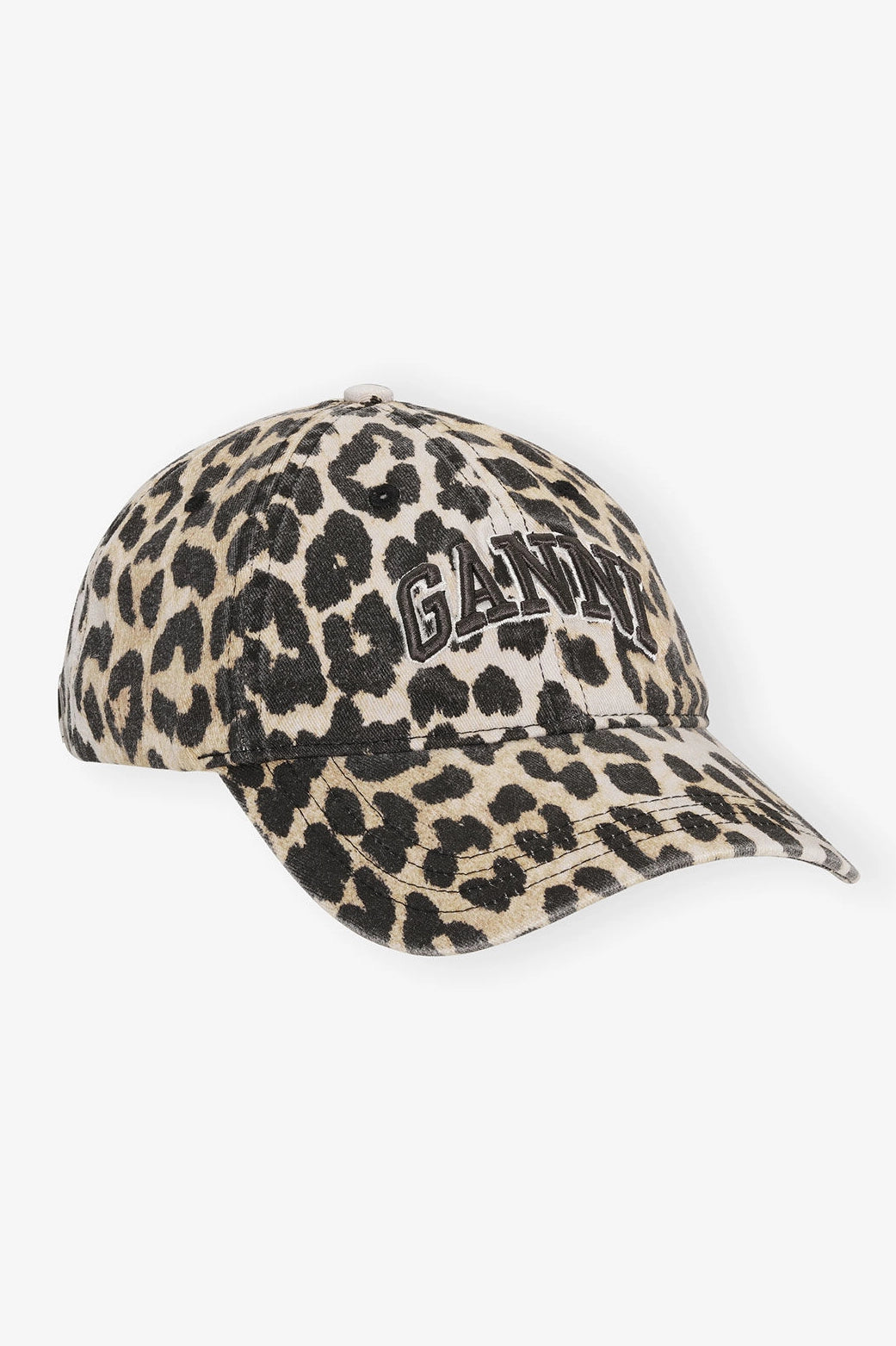 Leopard Canvas Cap Accessories Ganni