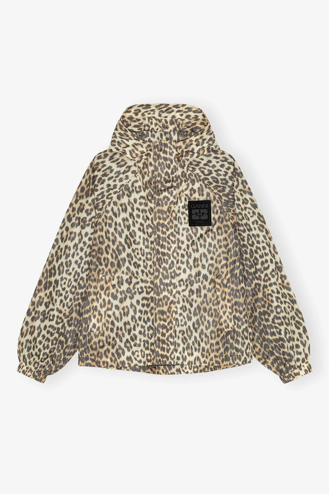 Leopard Print Nylon Jacket Jackets &amp; Coats Ganni