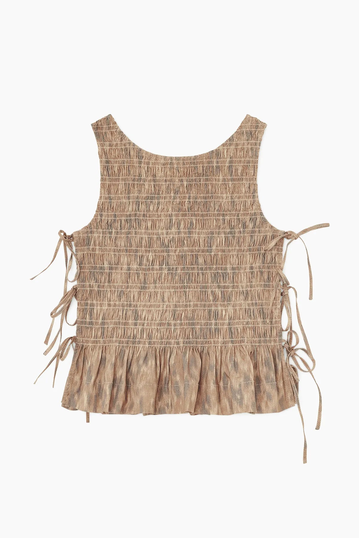 Smock Top in Printed Stretch Shirts &amp; Tops Ganni