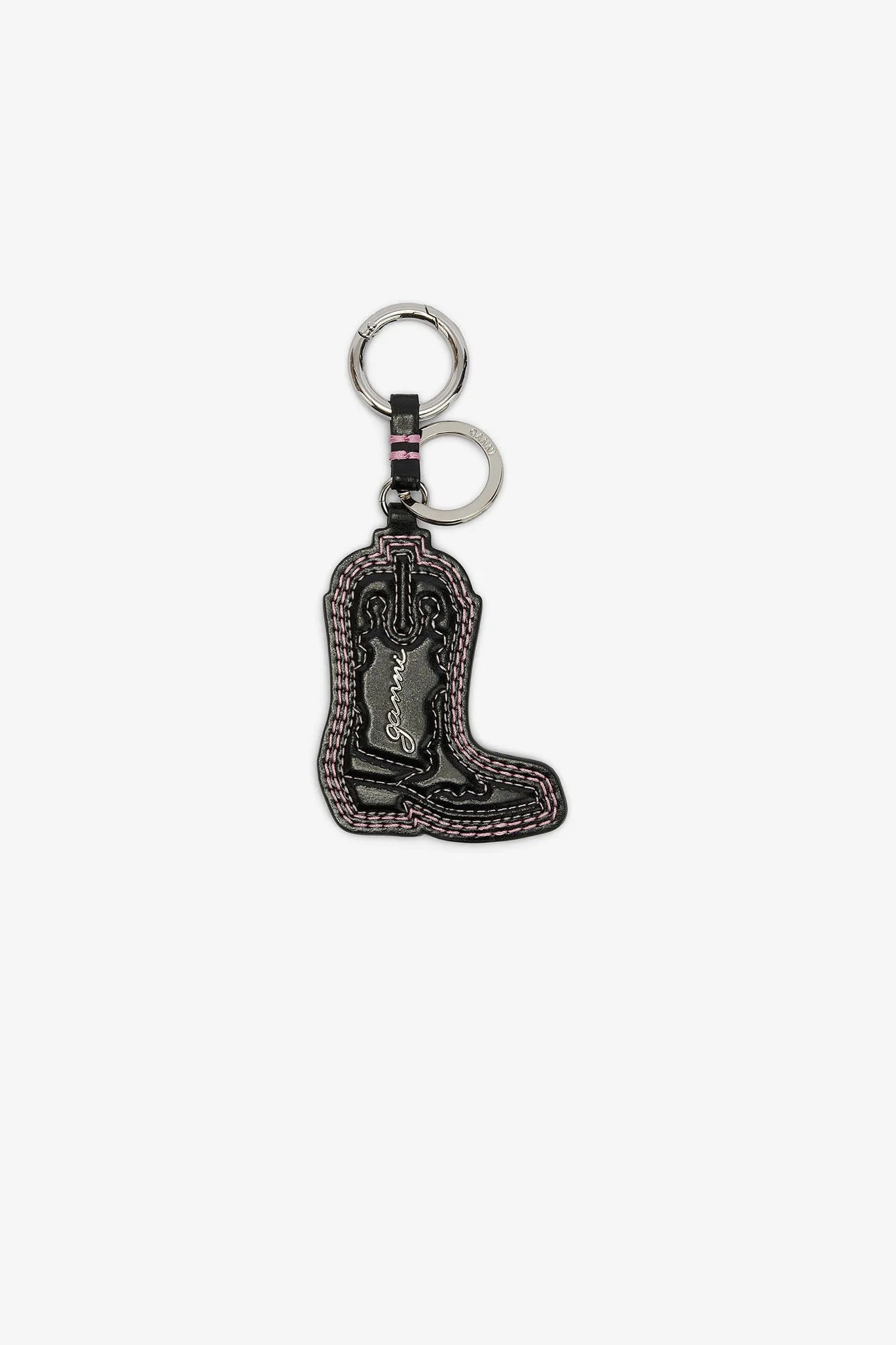 Western Boot Keyring in Black Accessories Ganni