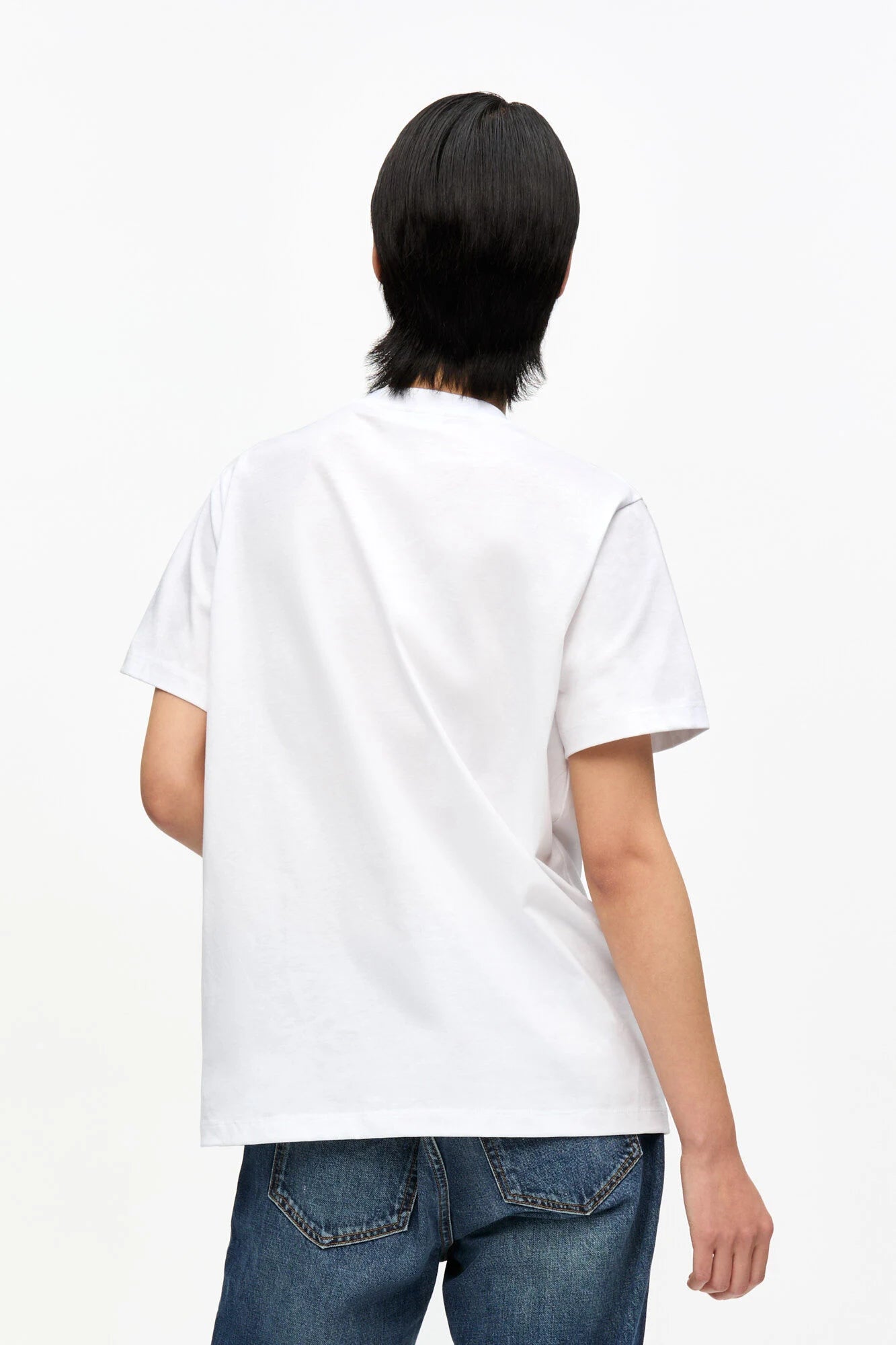 White Basic Cotton Jersey Teddy Relaxed T-shirt T-Shirts Ganni