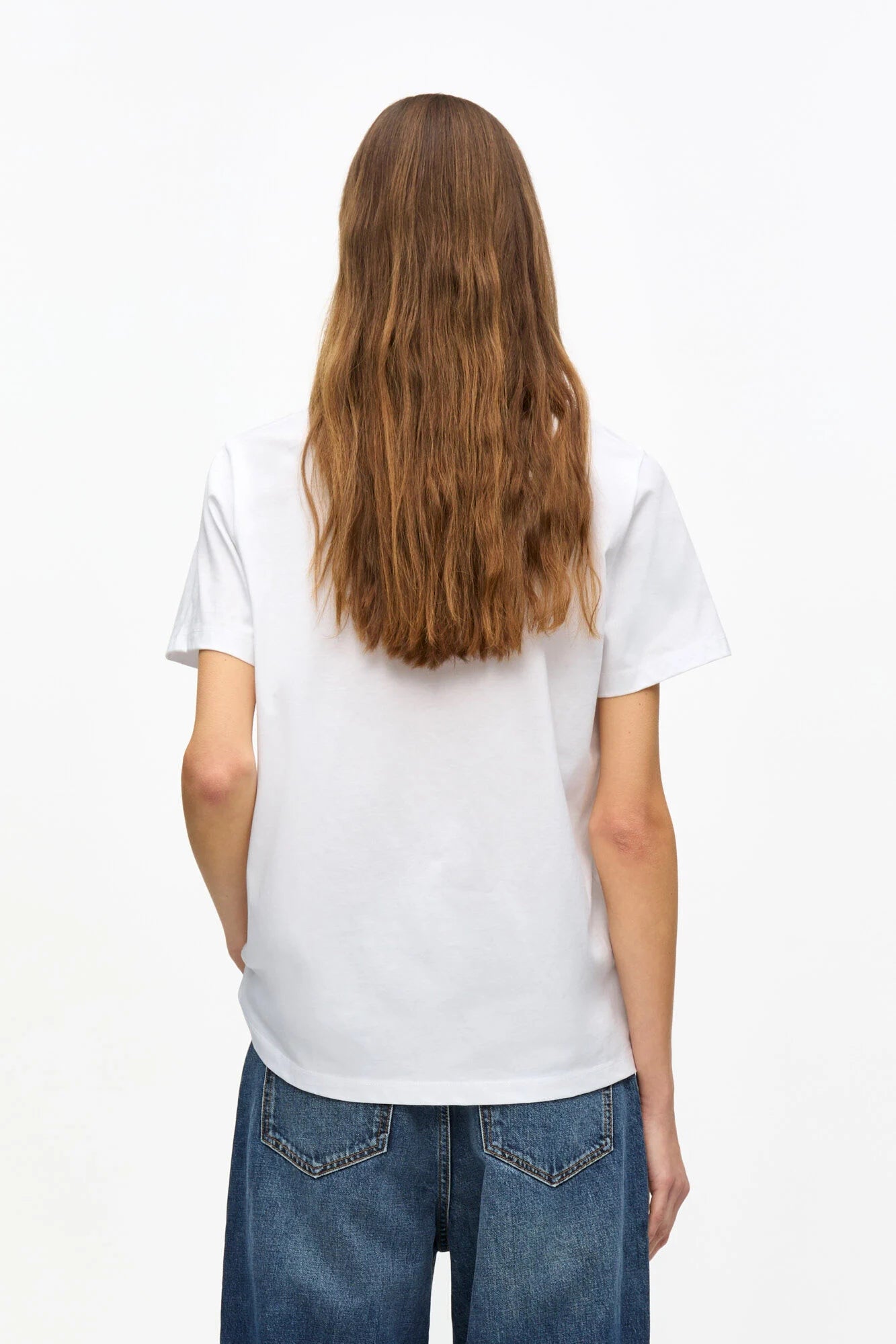 White Basic Jersey Cherry Relaxed T-shirt T-Shirts Ganni