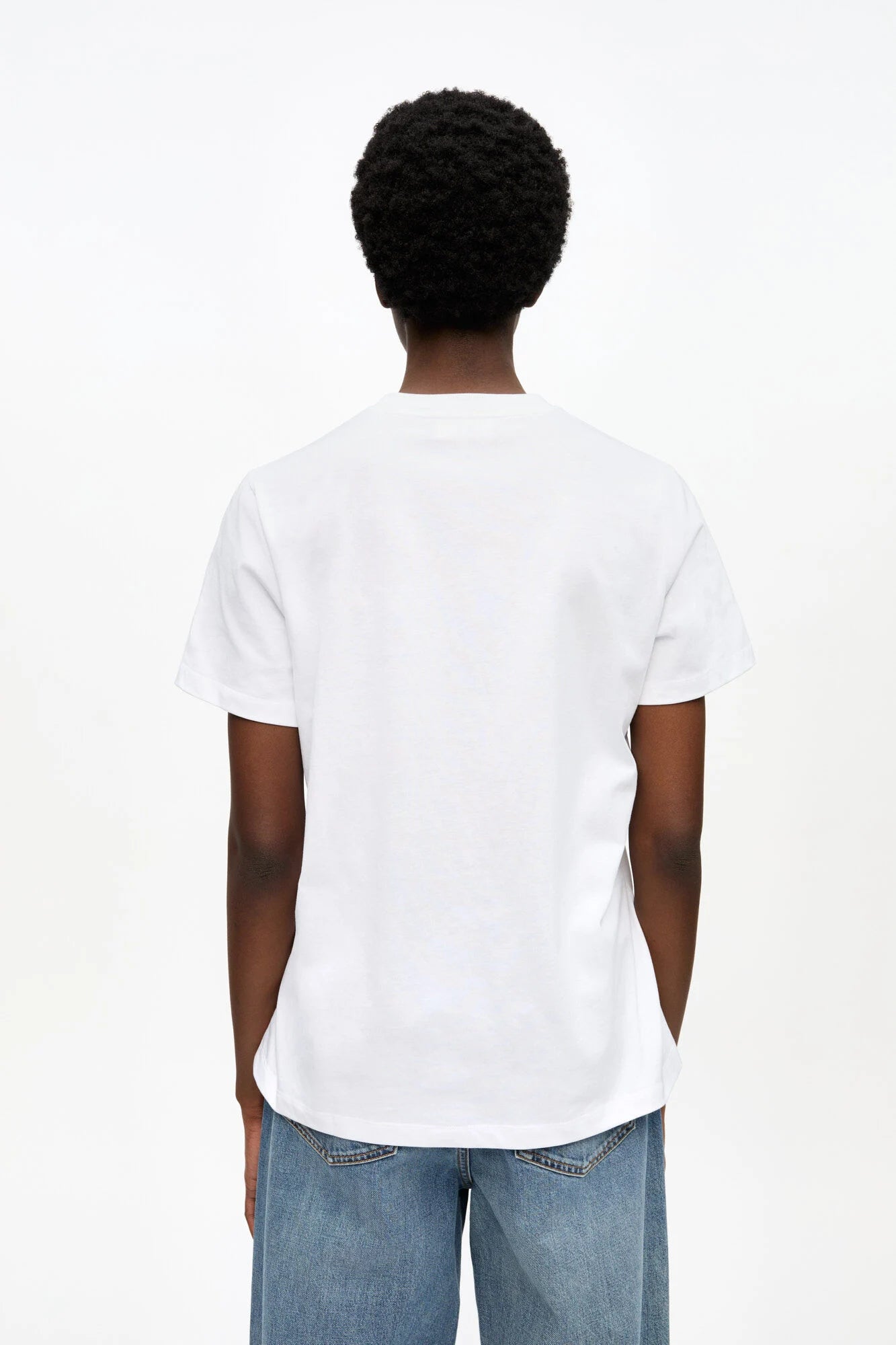 White Basic Jersey Duckie Relaxed T-shirt T-Shirts Ganni