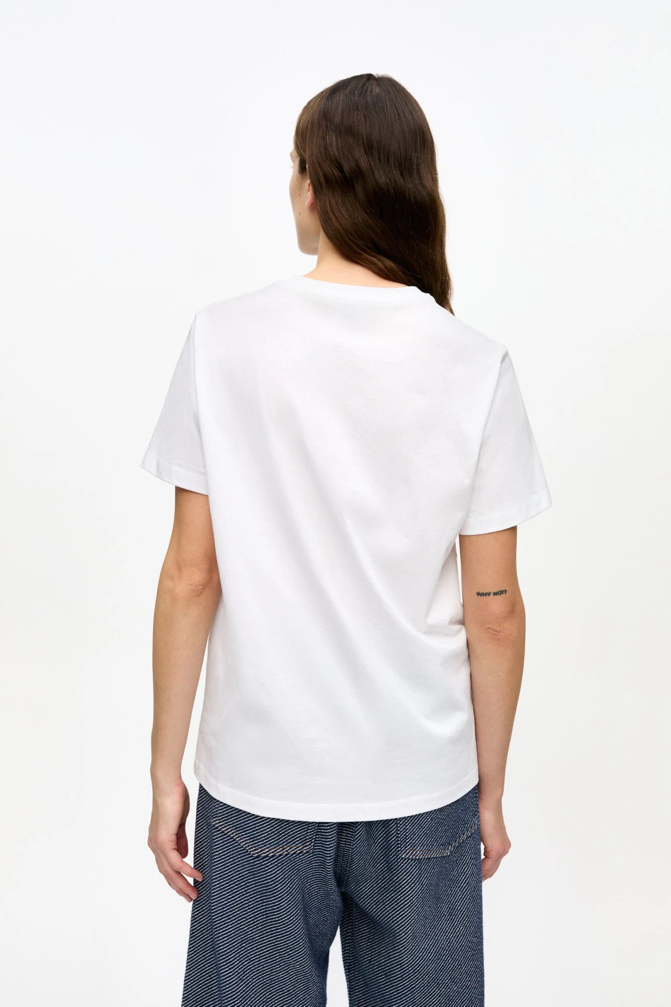 White Jersey Tattoo Lace T-shirt T-Shirts Ganni