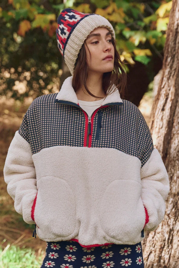 The Print-Mix Plush Terrain Half-Zip Jackets & Coats The Great