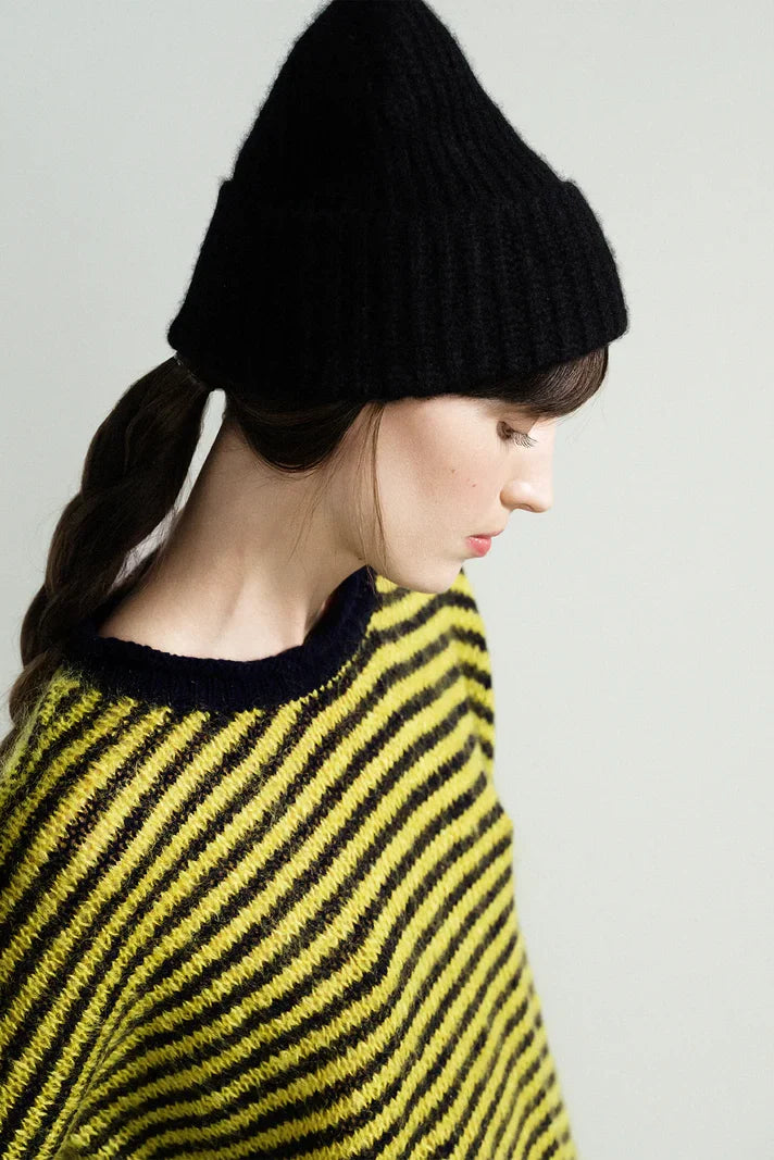 Cashmere Ribbed Beanie Accessories Hansel from Basel