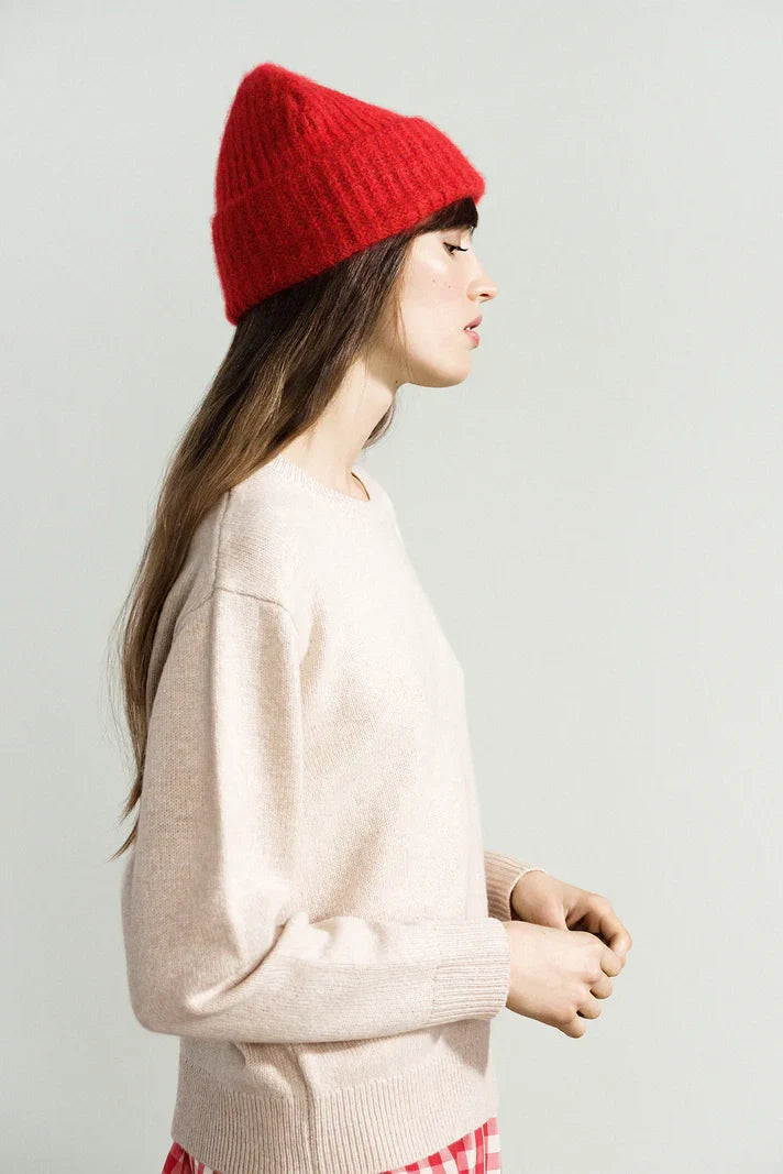 Cashmere Ribbed Beanie Accessories Hansel from Basel