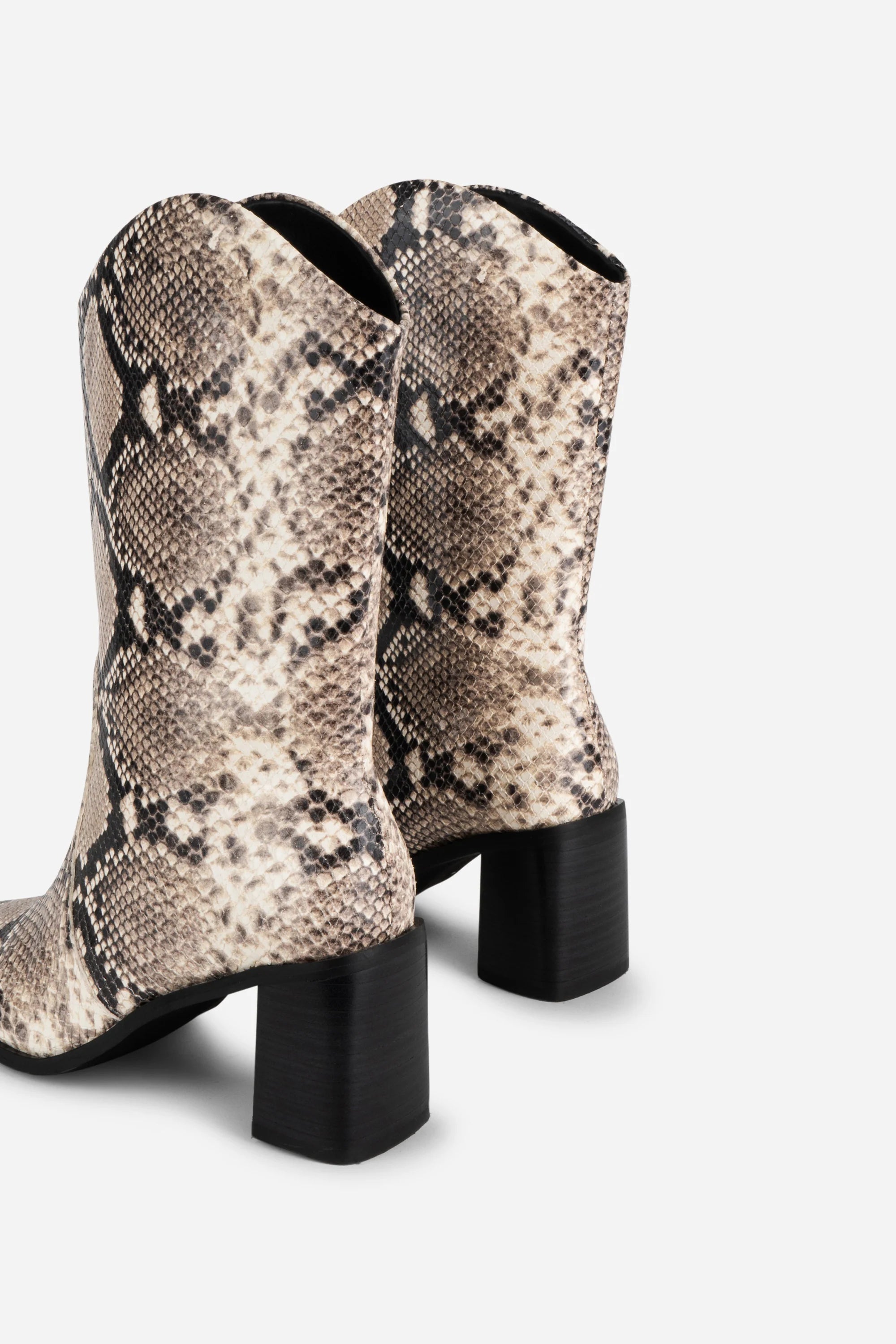 Worth Snake Print Western Boot Footwear Intentionally Blank