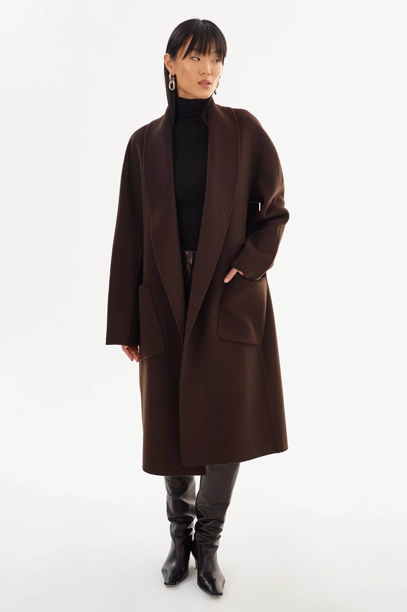 Thara Shawl Collar Coat Jackets & Coats LAMARQUE