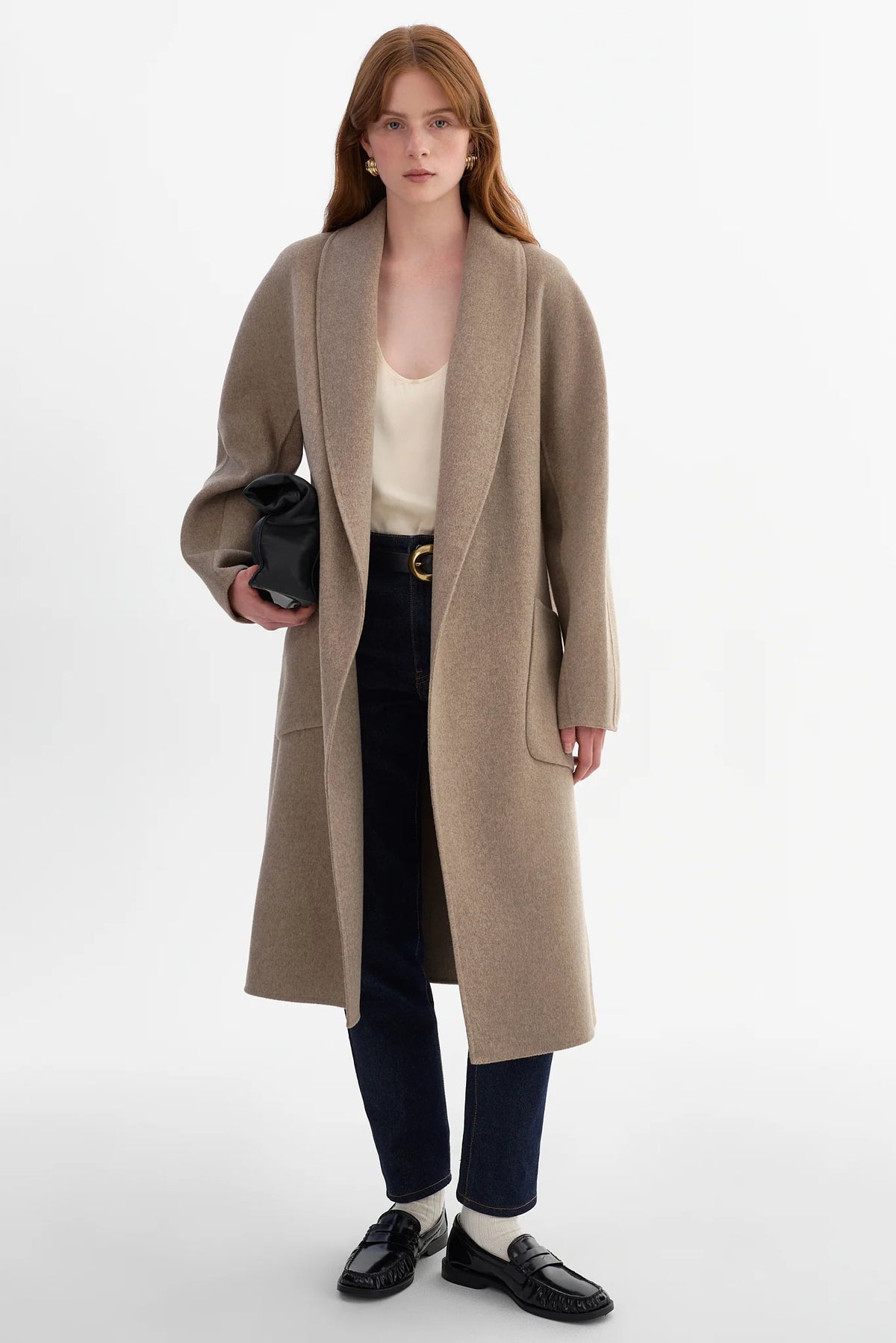 Thara Shawl Collar Wool Coat Jackets & Coats LAMARQUE