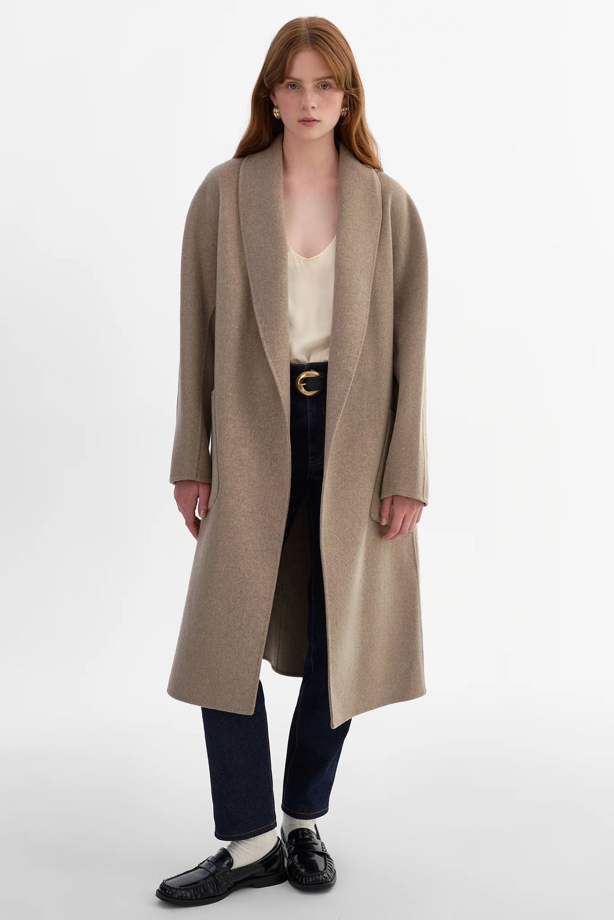 Thara Shawl Collar Wool Coat Jackets & Coats LAMARQUE