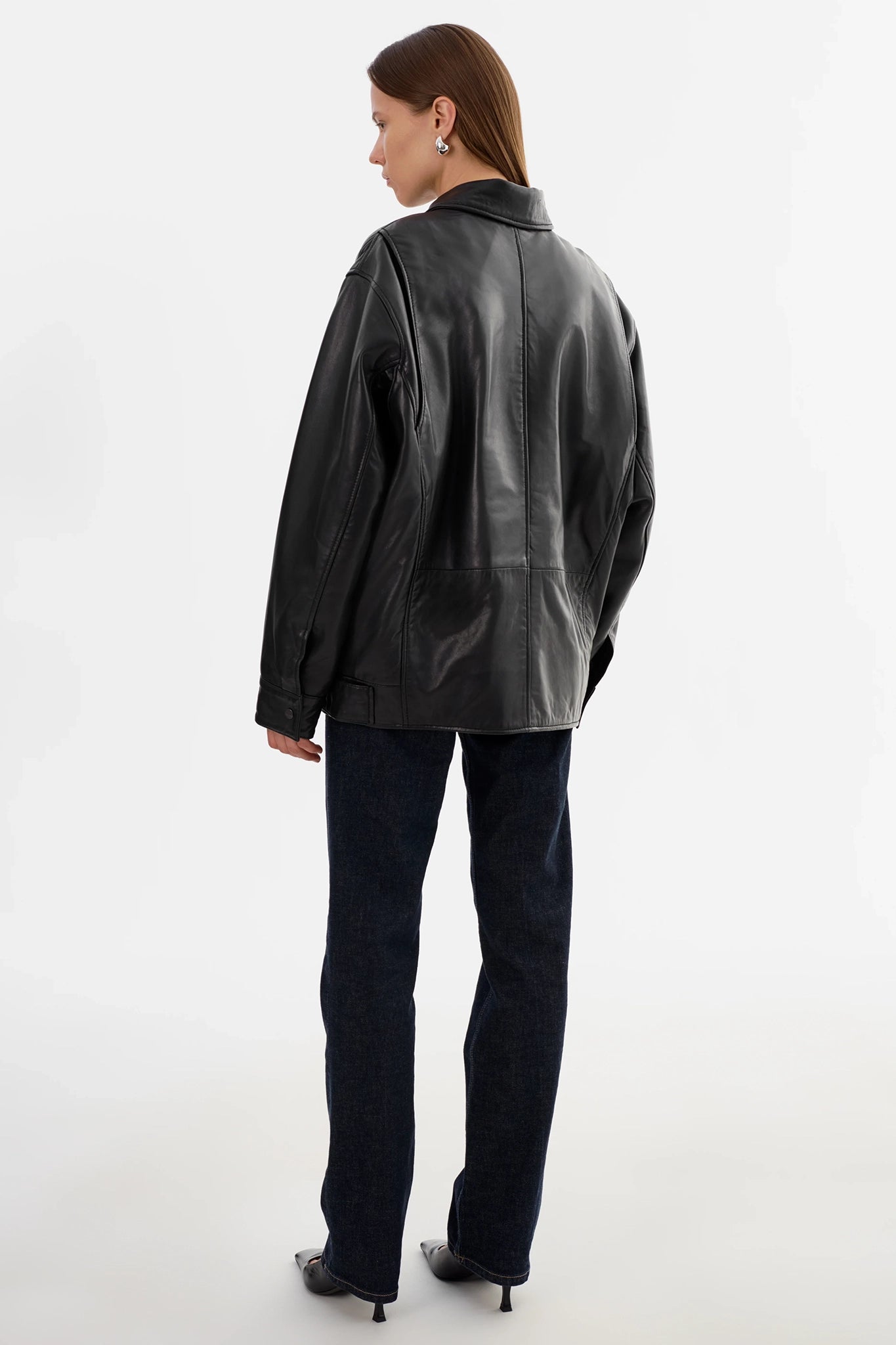 Theia Leather Bomber Jacket Jackets &amp; Coats LAMARQUE