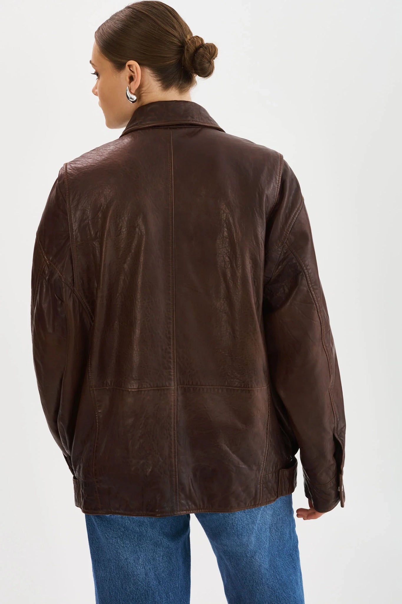 Theia Leather Bomber Jacket Jackets &amp; Coats LAMARQUE