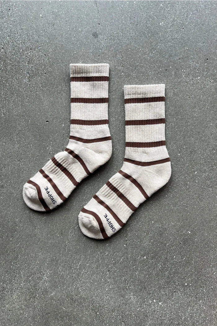 Striped Boyfriend Socks Accessories Le Bon Shoppe