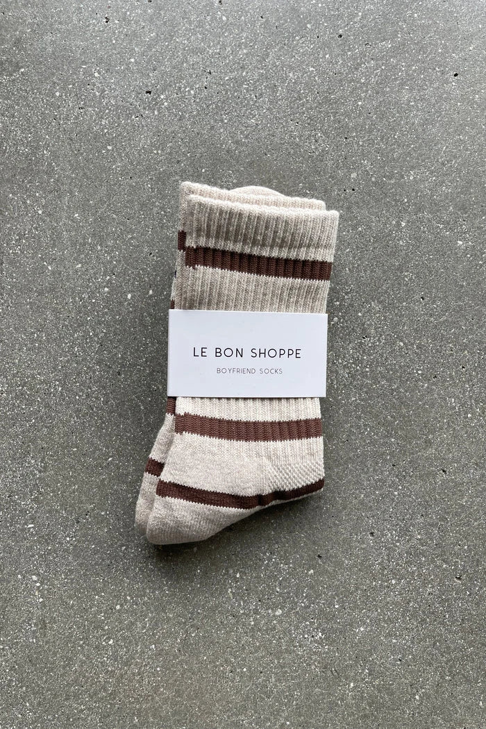 Striped Boyfriend Socks Accessories Le Bon Shoppe