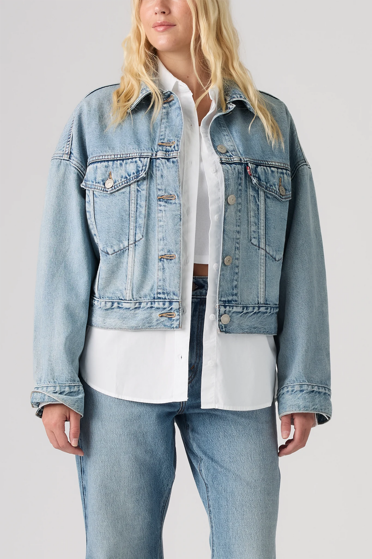 Loose Cropped Trucker Jacket Jackets &amp; Coats Levi's