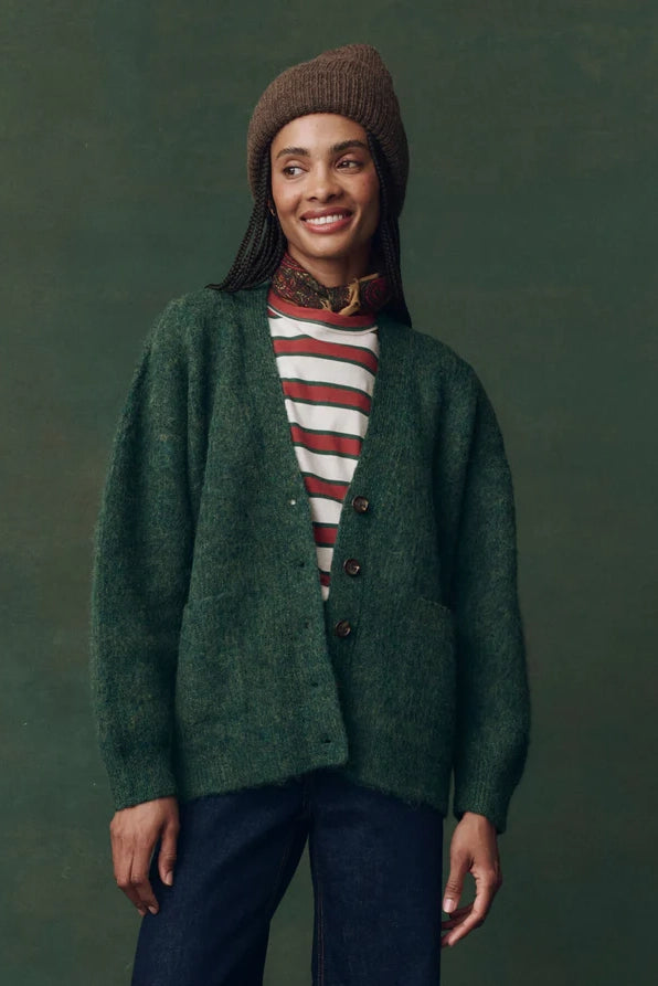 The Brushed Melange Cardigan Sweaters & Knits The Great