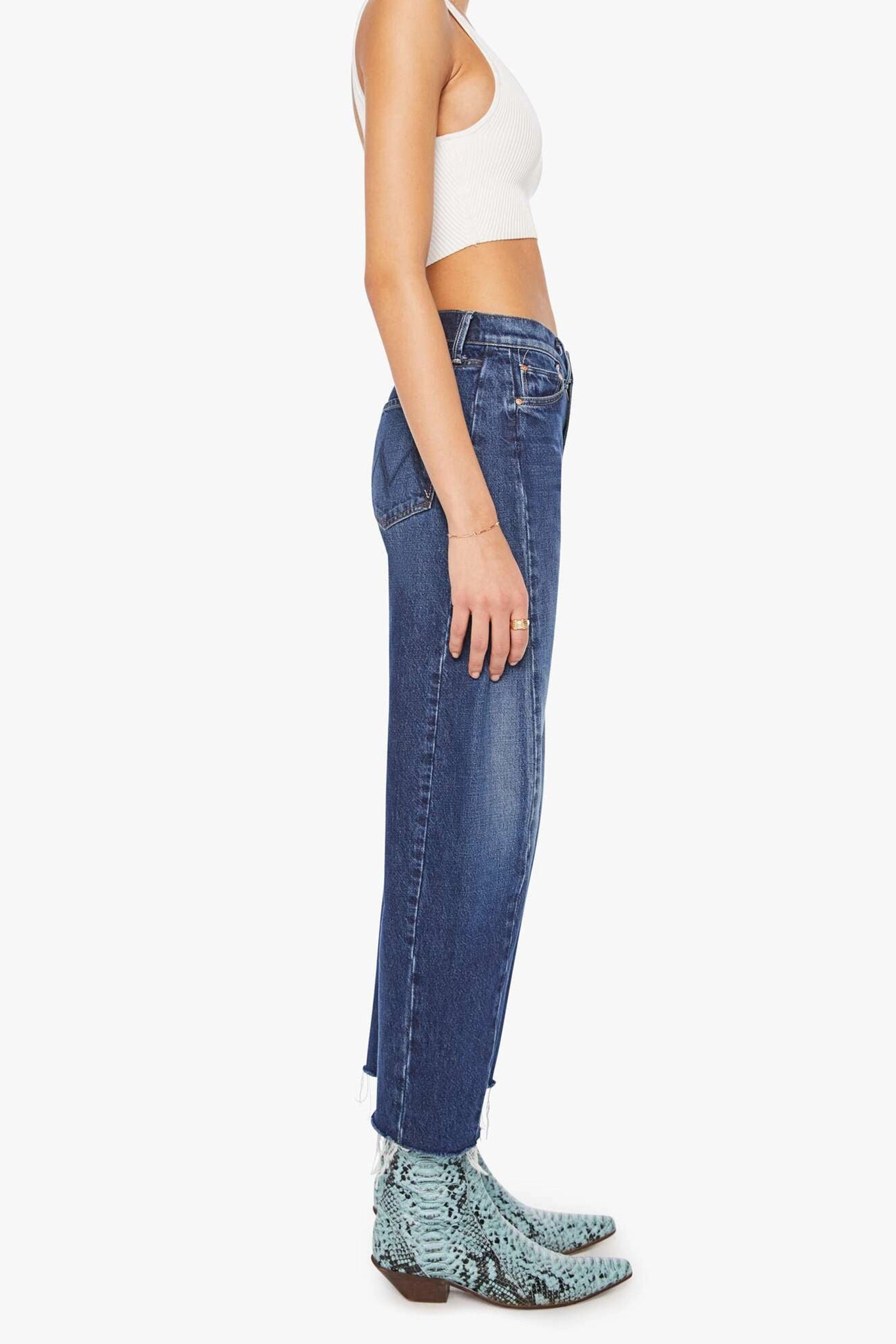 The Mid Rise Full-Pipe Flood Fray Pants MOTHER