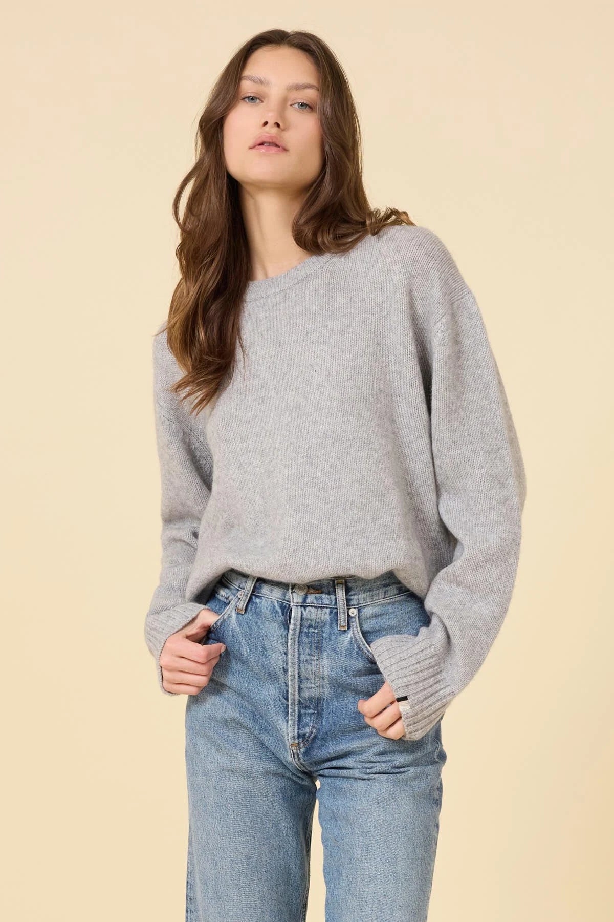 Aster Cashmere Pullover Sweaters &amp; Knits One Grey Day