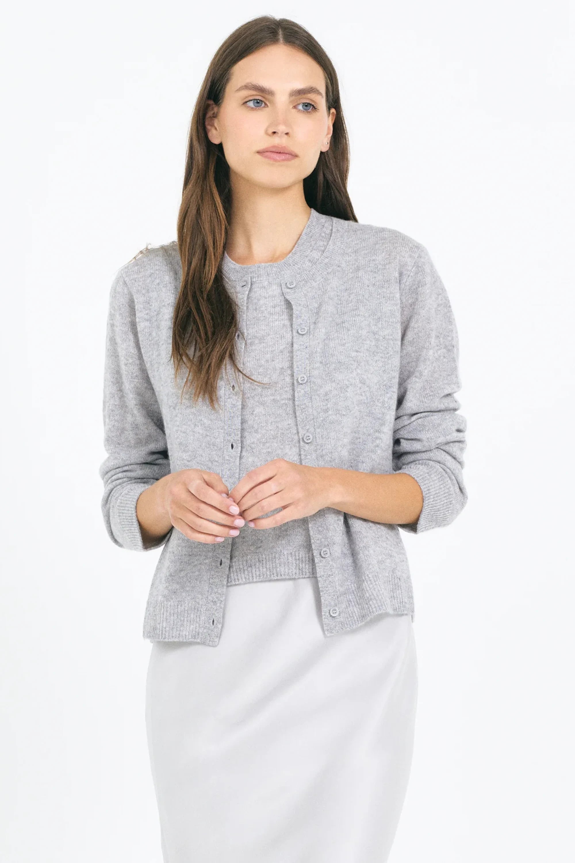 Forbes Cashmere Cardigan Sweaters & Knits One Grey Day