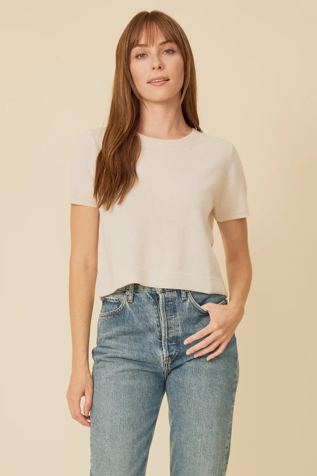 Kadri Cashmere Tee Tops One Grey Day