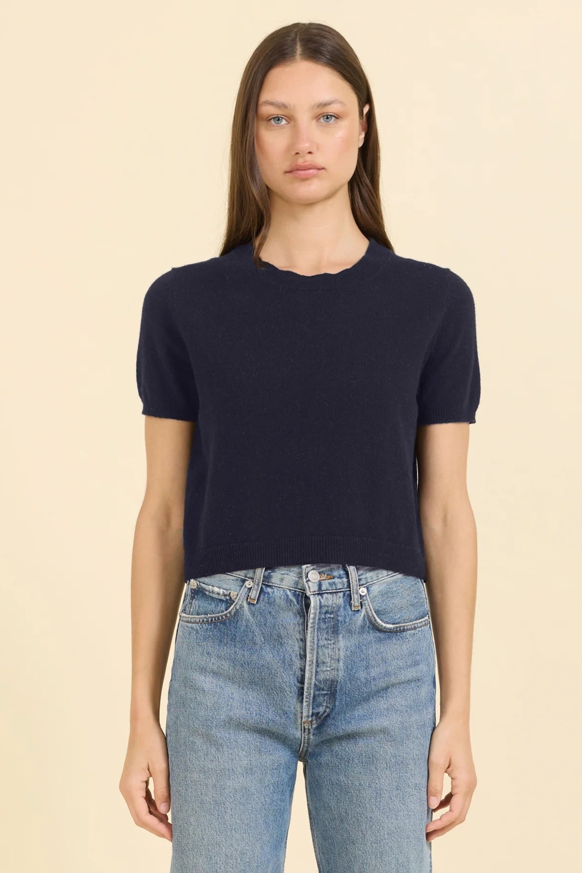 Kadri Cashmere Tee Tops One Grey Day