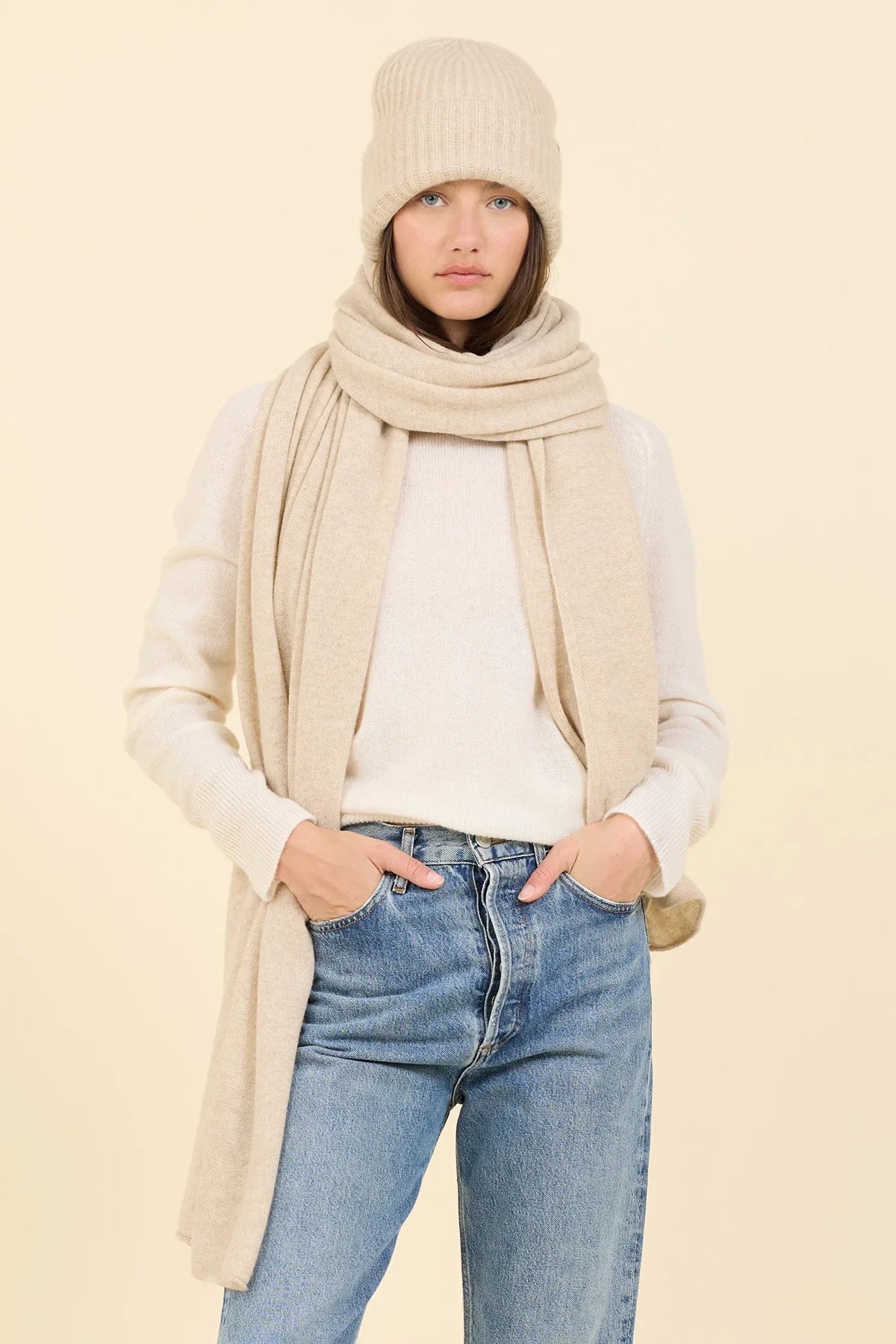 Pacific Cashmere Beanie Accessories One Grey Day