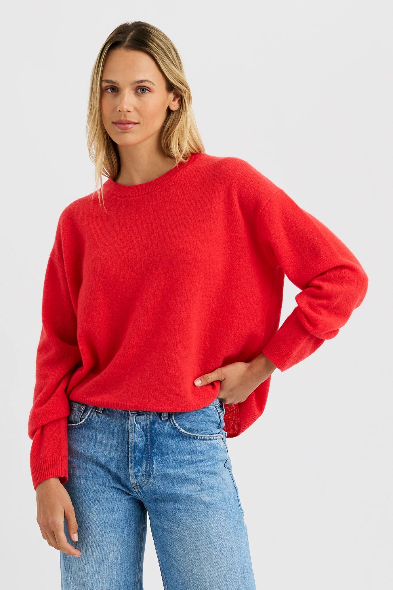 Sloane Cashmere Boxy Pullover Sweaters & Knits One Grey Day