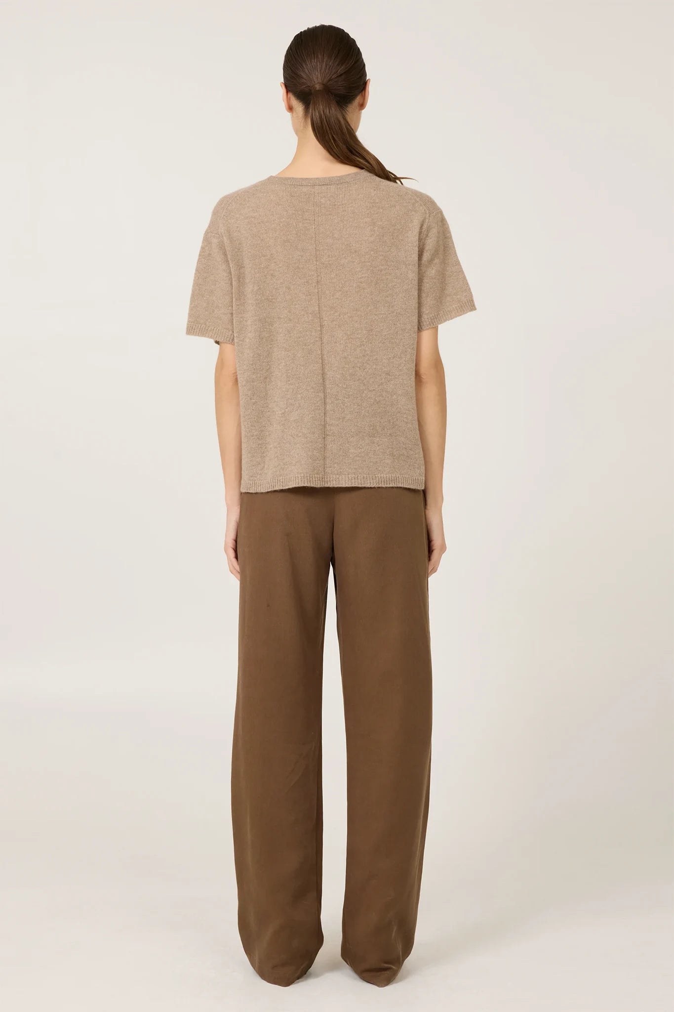 Sloane Cashmere T-shirt Sweaters &amp; Knits One Grey Day