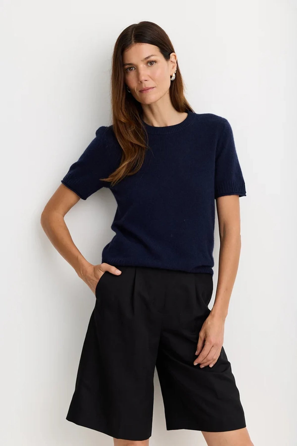 Serafina Cashmere T-Shirt Sweaters &amp; Knits One Grey Day