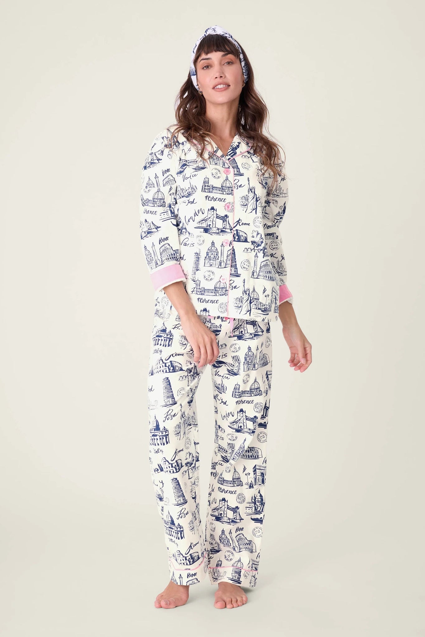 Bon Voyage 3-Piece Flannel PJ Set Sleepwear P.J. Salvage