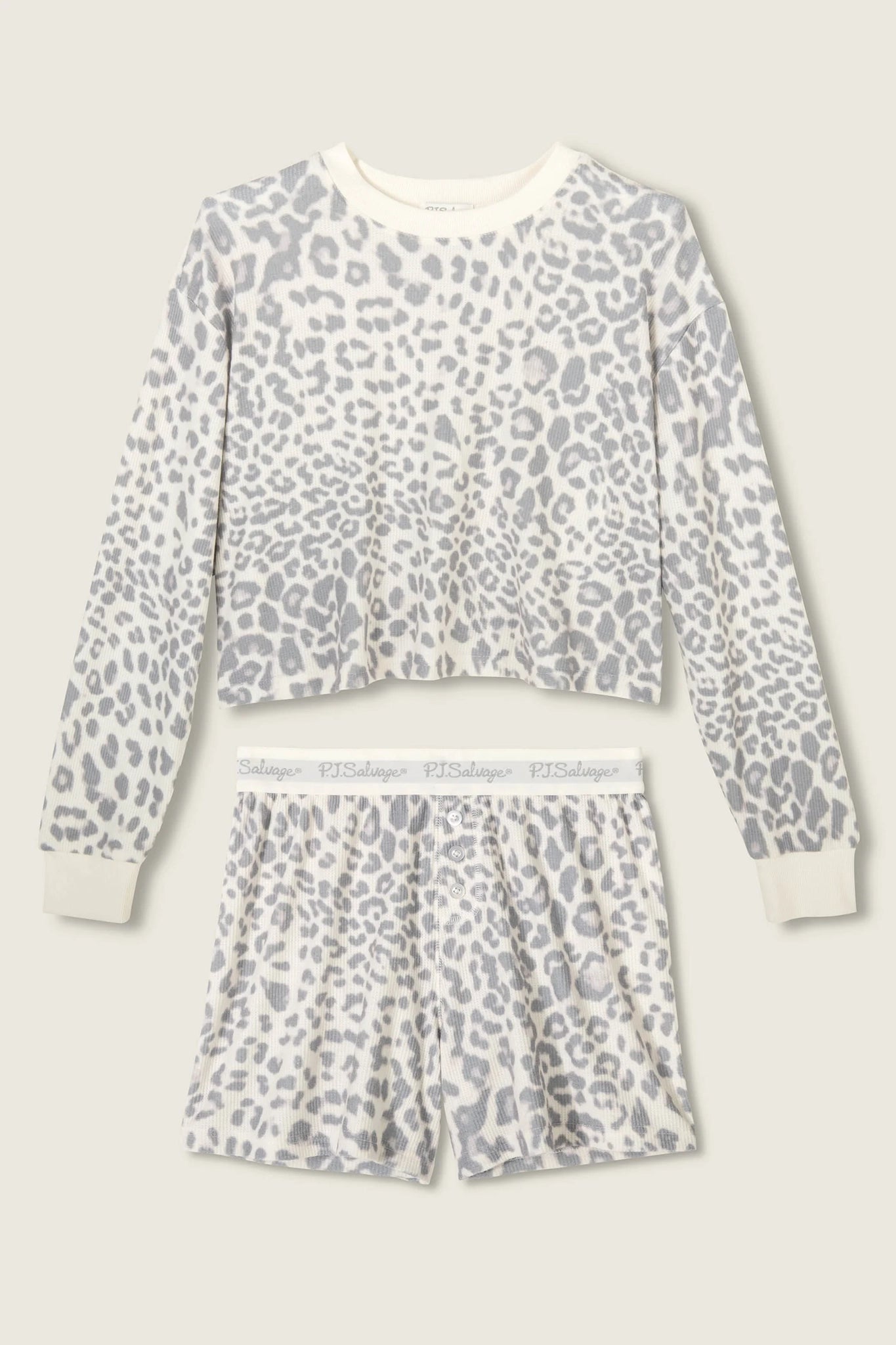 Boyfriend Boxer Leopard Print Shorts Set Sleepwear P.J. Salvage