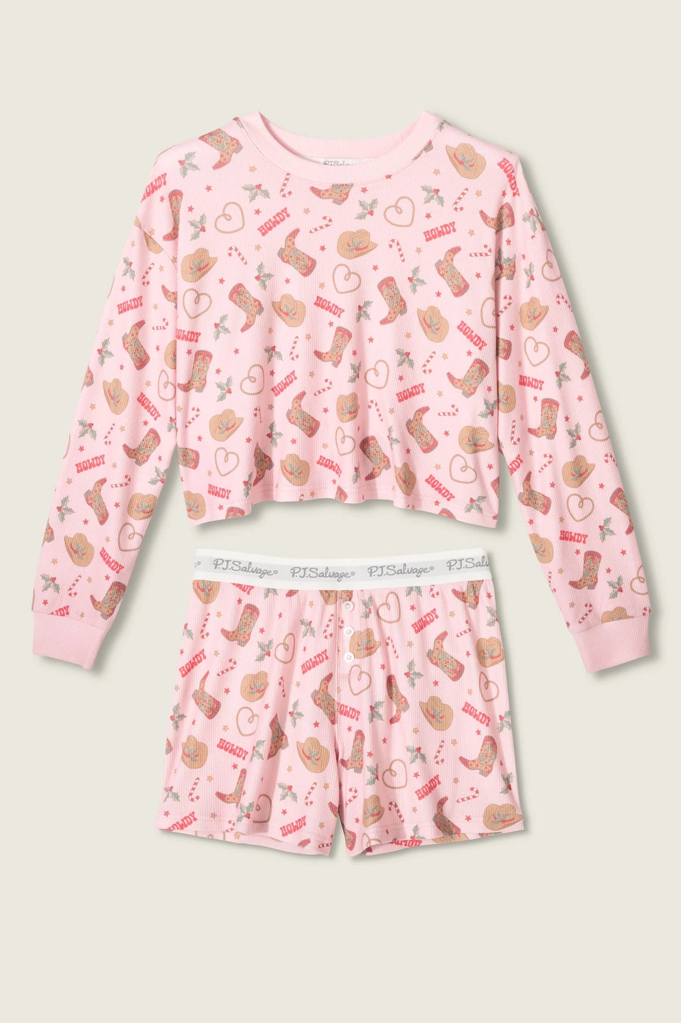 Boyfriend Boxer Western Holiday Print Shorts Set Sleepwear P.J. Salvage