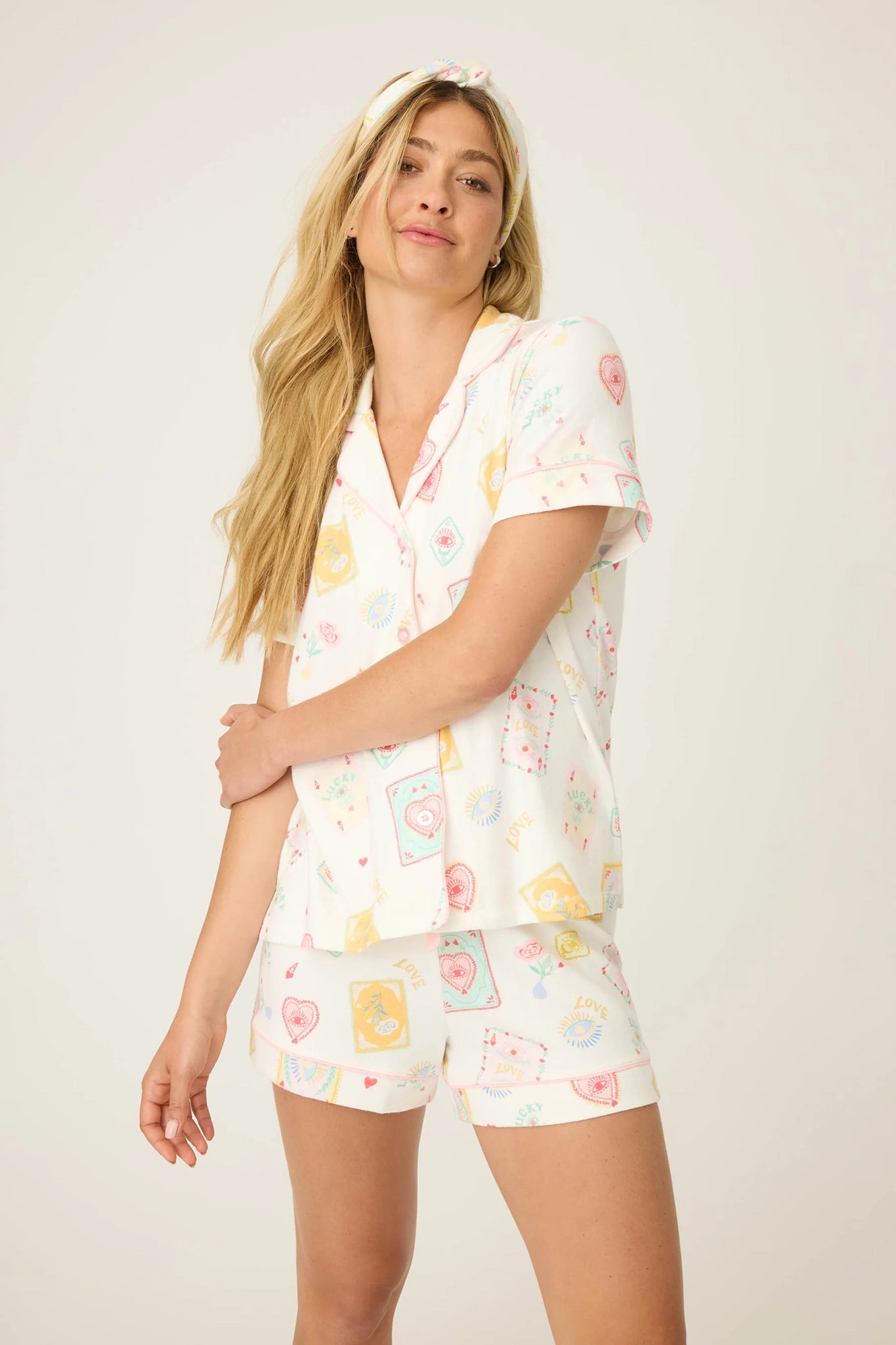 Lucky Me Tarot Card Print 3-Piece PJ Set Sleepwear P.J. Salvage