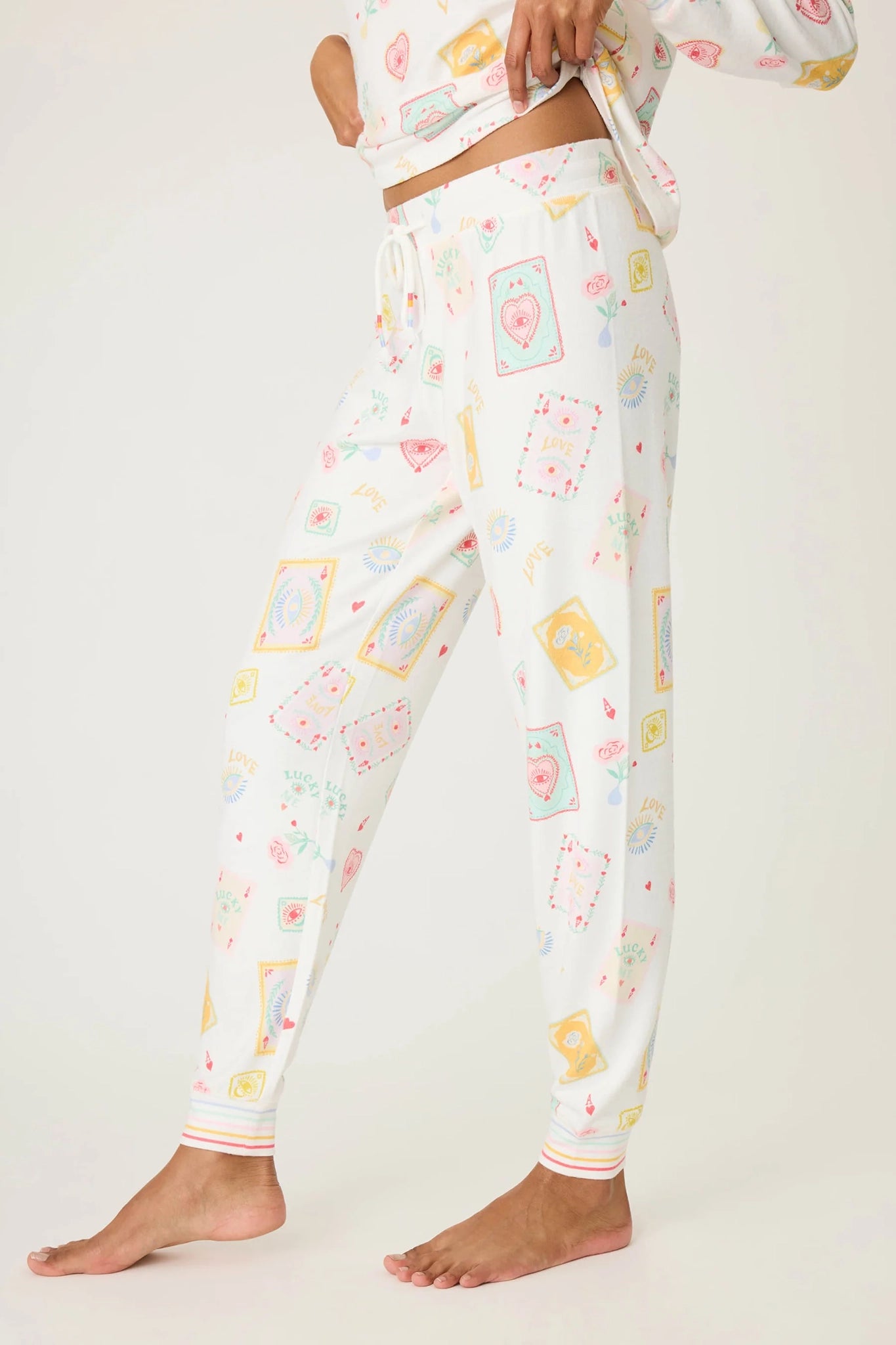 Lucky Me Tarot Card Print Jammie Pants Sleepwear P.J. Salvage