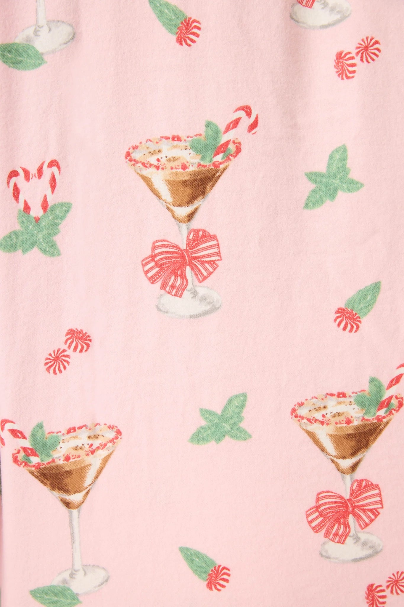 Tini Time Drink Print 3-Piece Flannel PJ Set Sleepwear P.J. Salvage