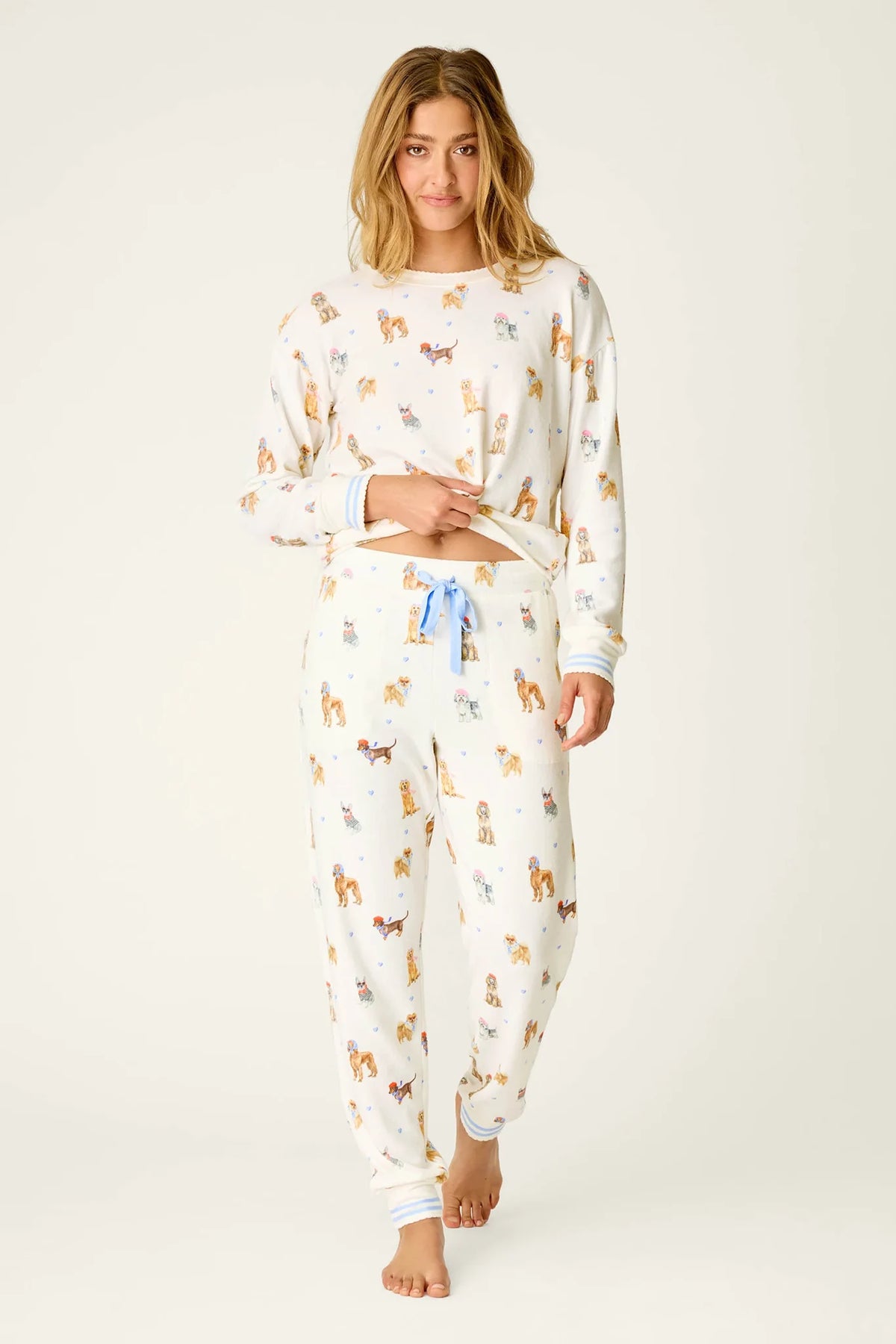 Meet Me in Pawris Dog Print Jogger Pajama Pants Loungewear P.J. Salvage