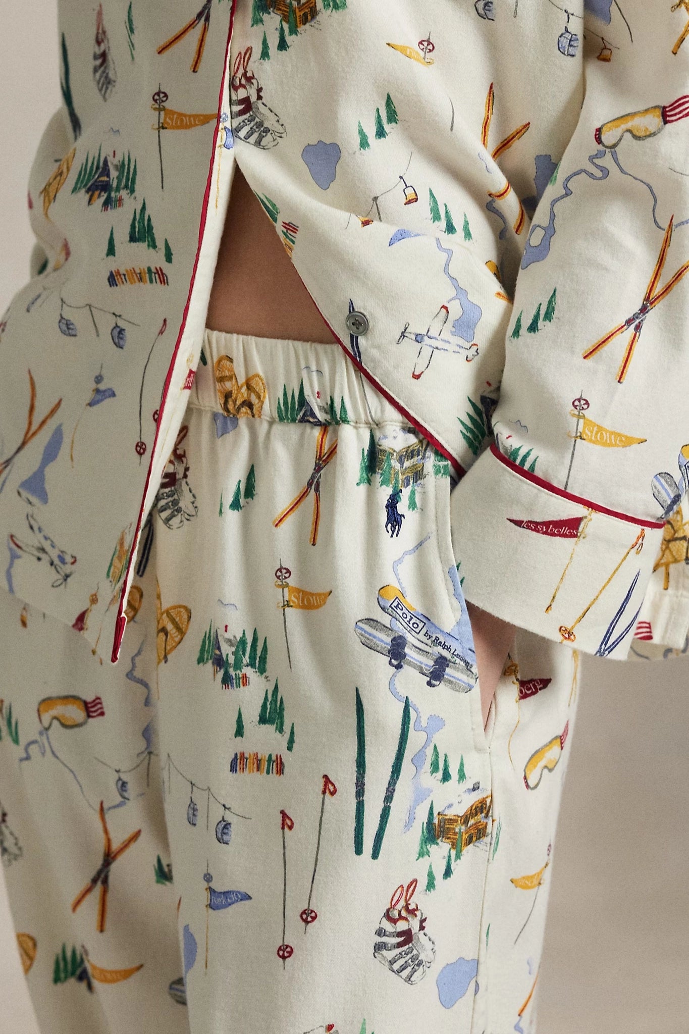 Flannel Printed Long-Sleeve Pajama Set Sleepwear Polo Ralph Lauren