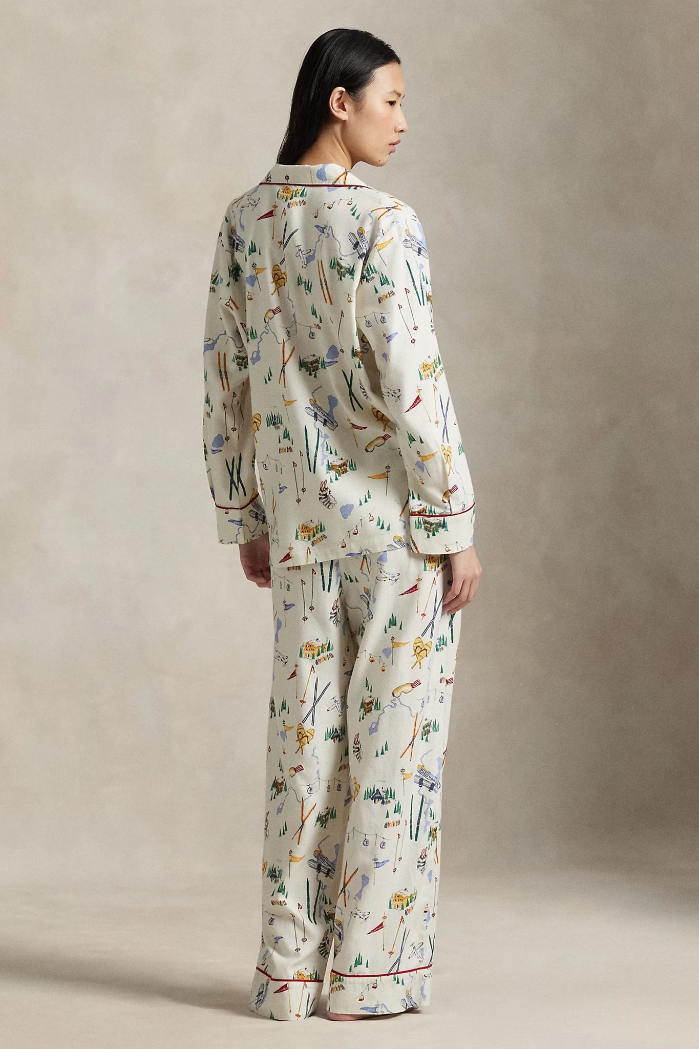 Flannel Printed Long-Sleeve Pajama Set Sleepwear Polo Ralph Lauren