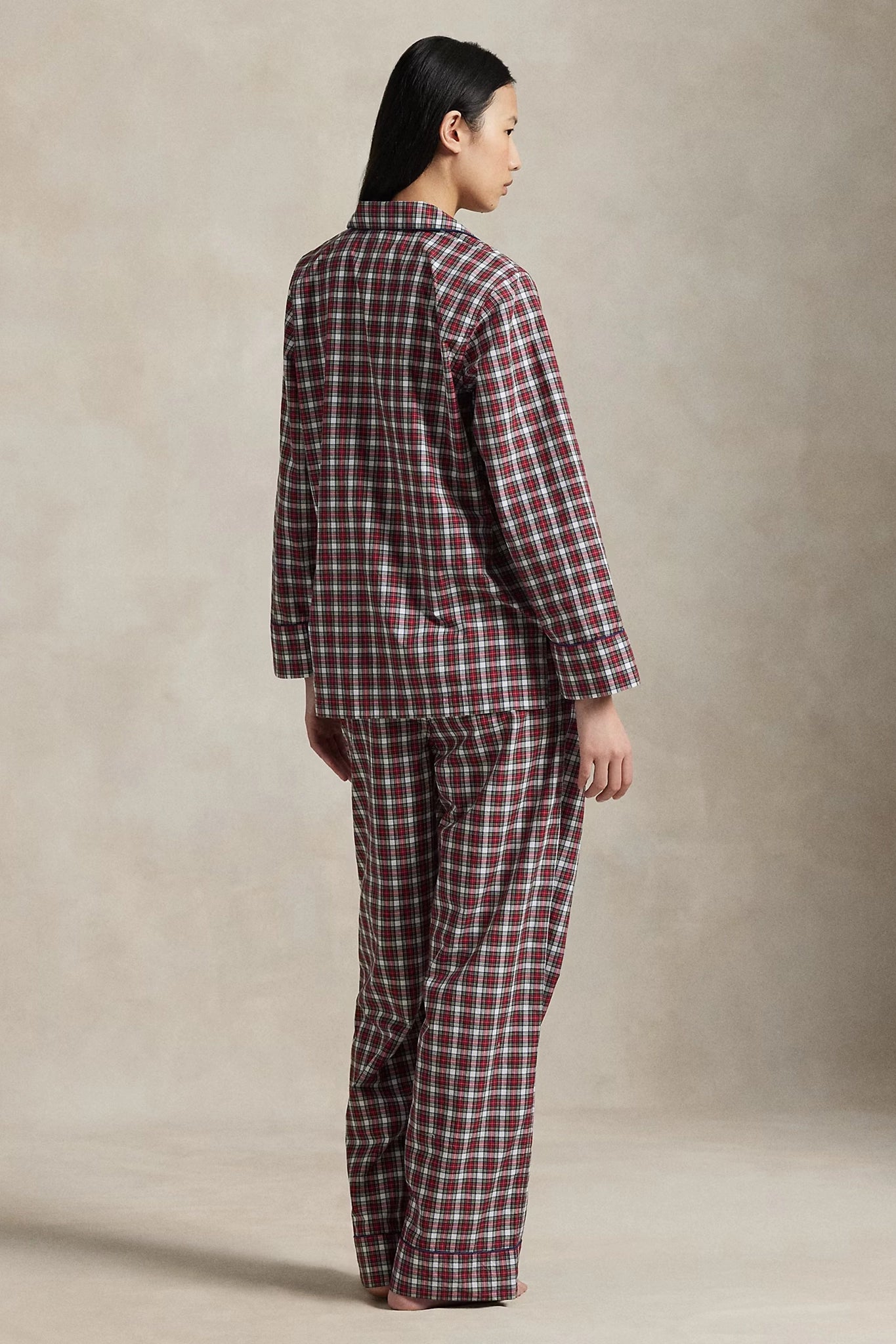 Plaid Poplin Long-Sleeve Pajama Set Sleepwear Polo Ralph Lauren