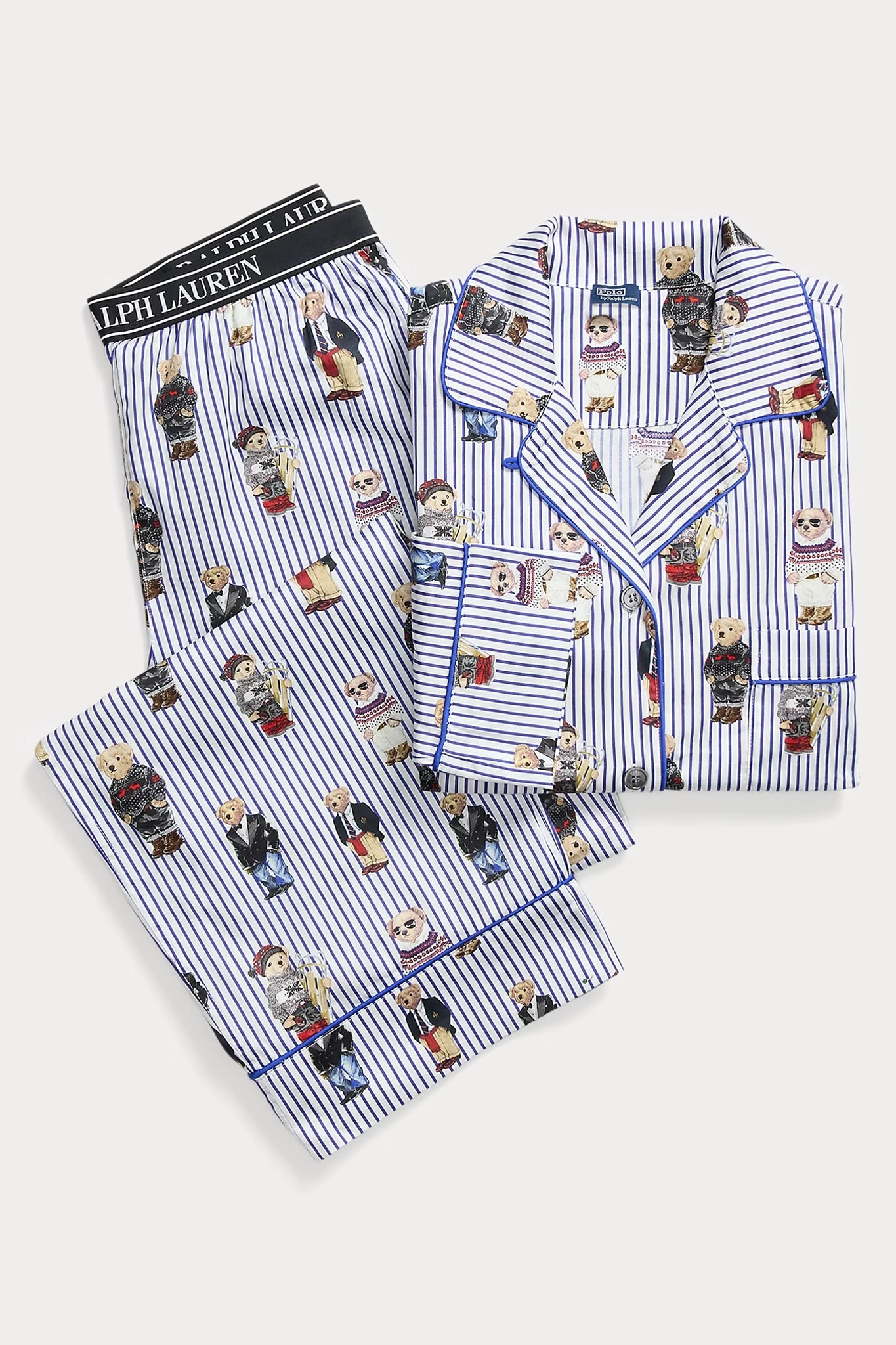 Polo Bear Cotton Sateen Pajama Set Sleepwear Polo Ralph Lauren
