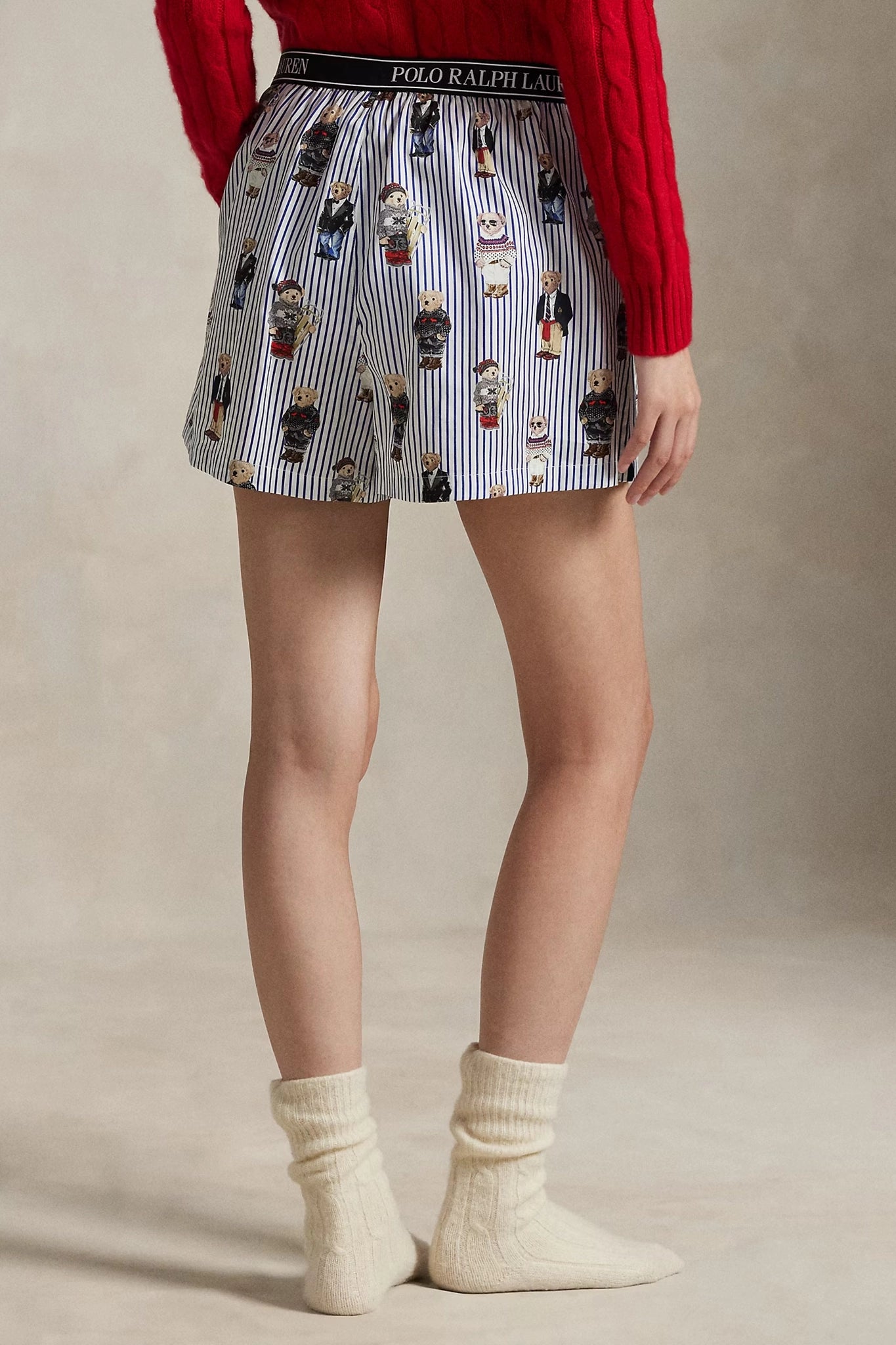 Striped Polo Bear Cotton Sateen Boxer Sleepwear Polo Ralph Lauren