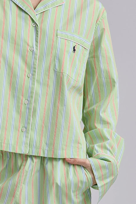 Striped Poplin Long-Sleeve Pajama Set Sleepwear Polo Ralph Lauren