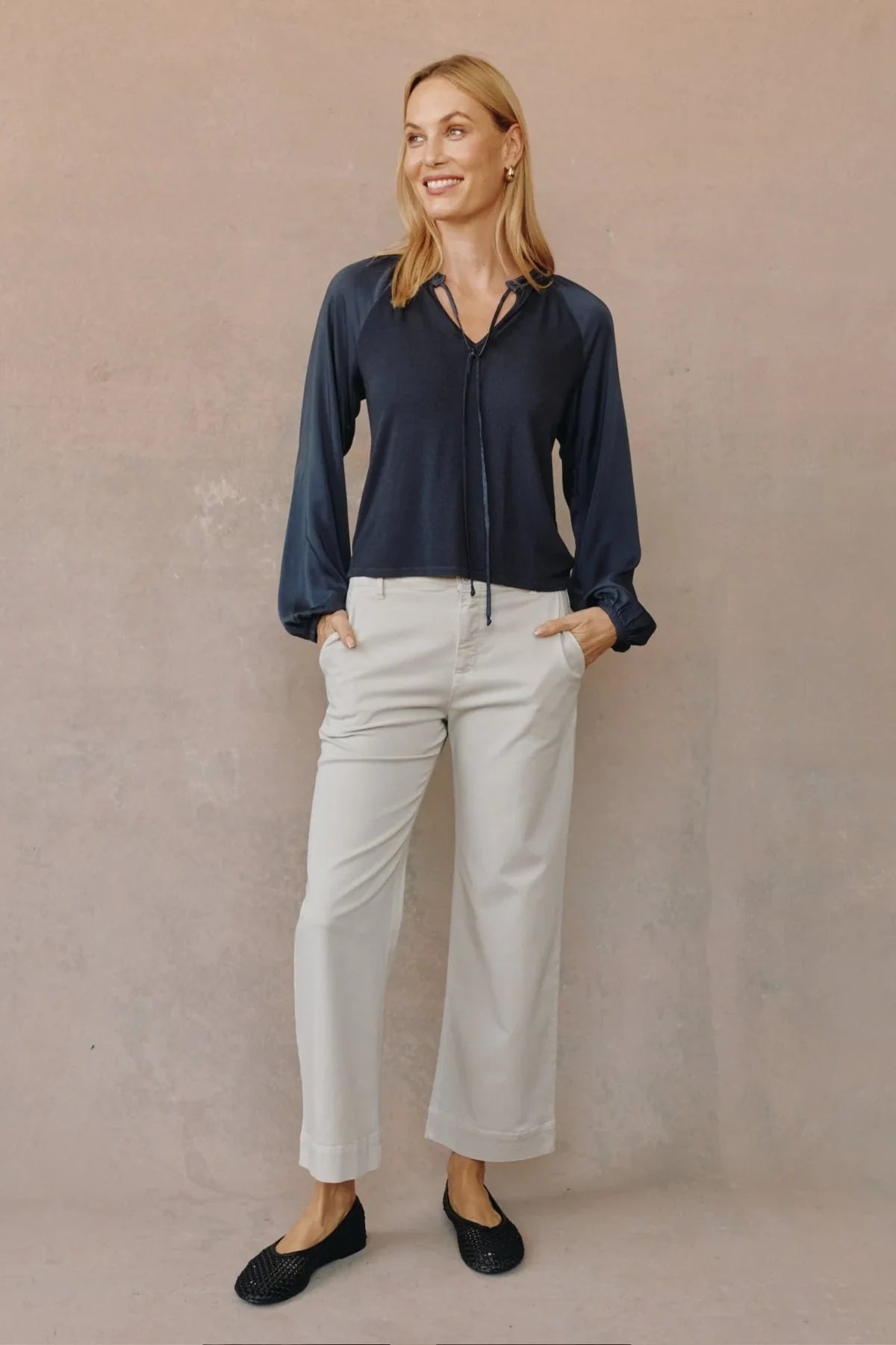 Long Sleeve Raglan Mixed Shirt Tops Bella Dahl