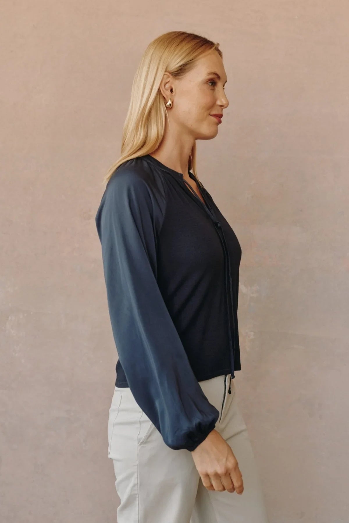 Long Sleeve Raglan Mixed Shirt Tops Bella Dahl