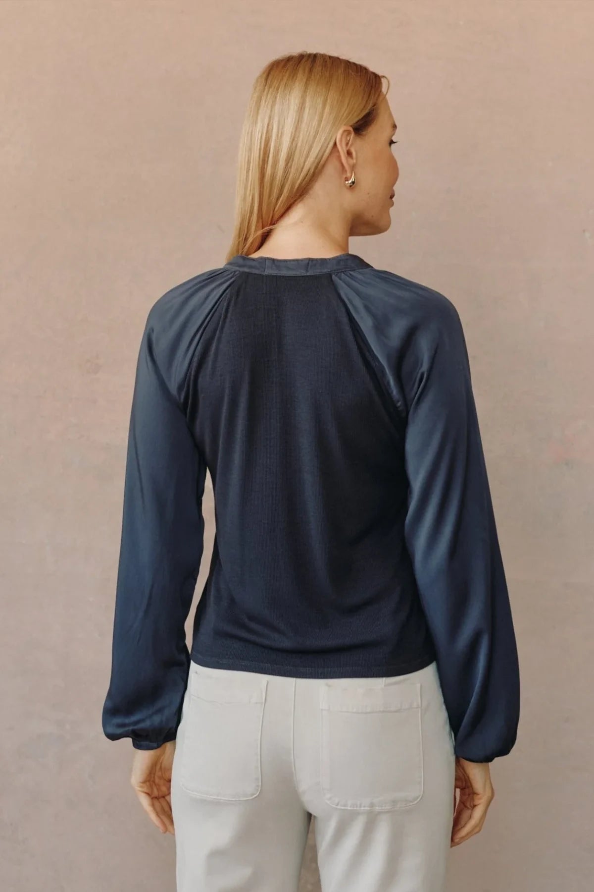 Long Sleeve Raglan Mixed Shirt Tops Bella Dahl